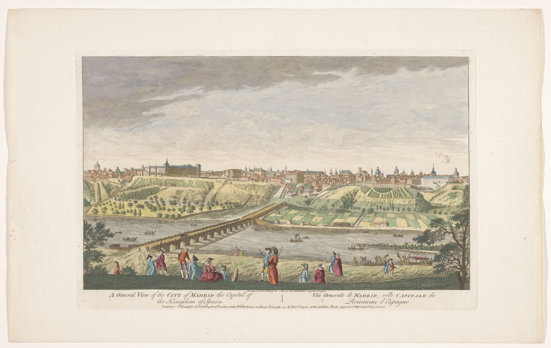 Gezicht op de stad Madrid by Robert Sayer
