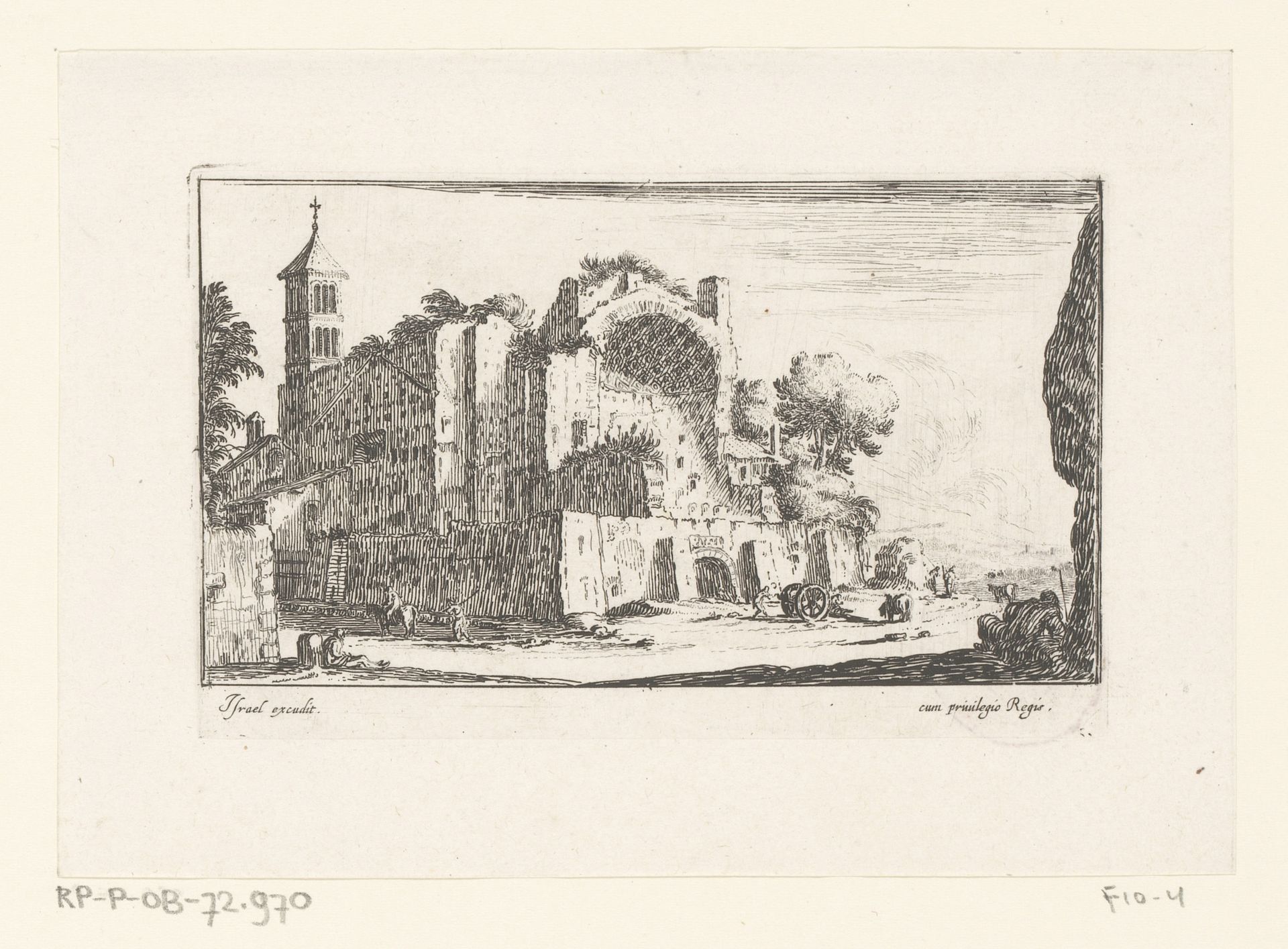 Gezicht op de Tempel van de Zon by Israel Silvestre