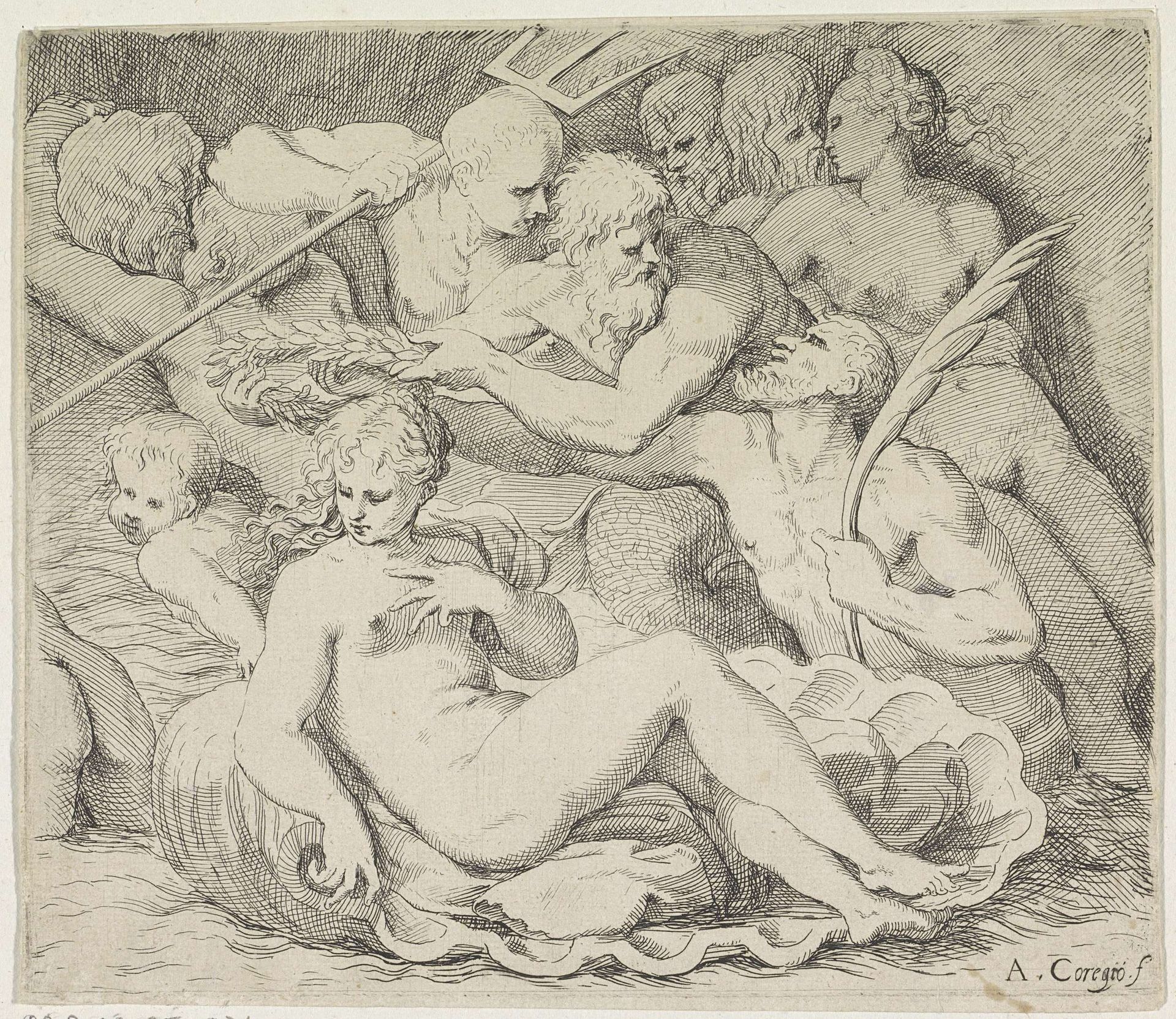 Venus wordt gelauwerd door goden by Anonymous