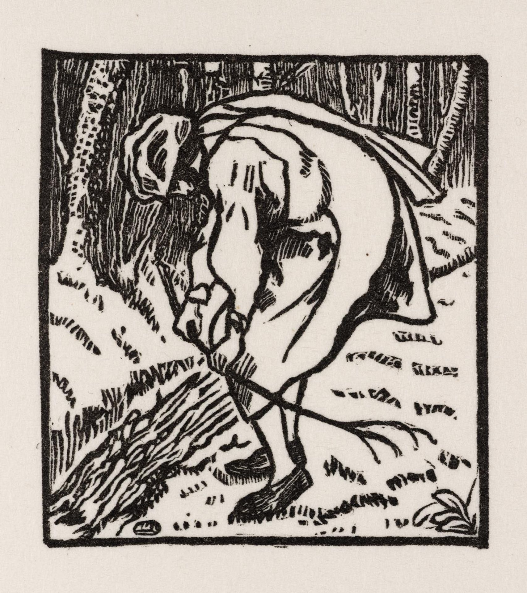 Boy Breaking a Stick by Lucien Pissarro
