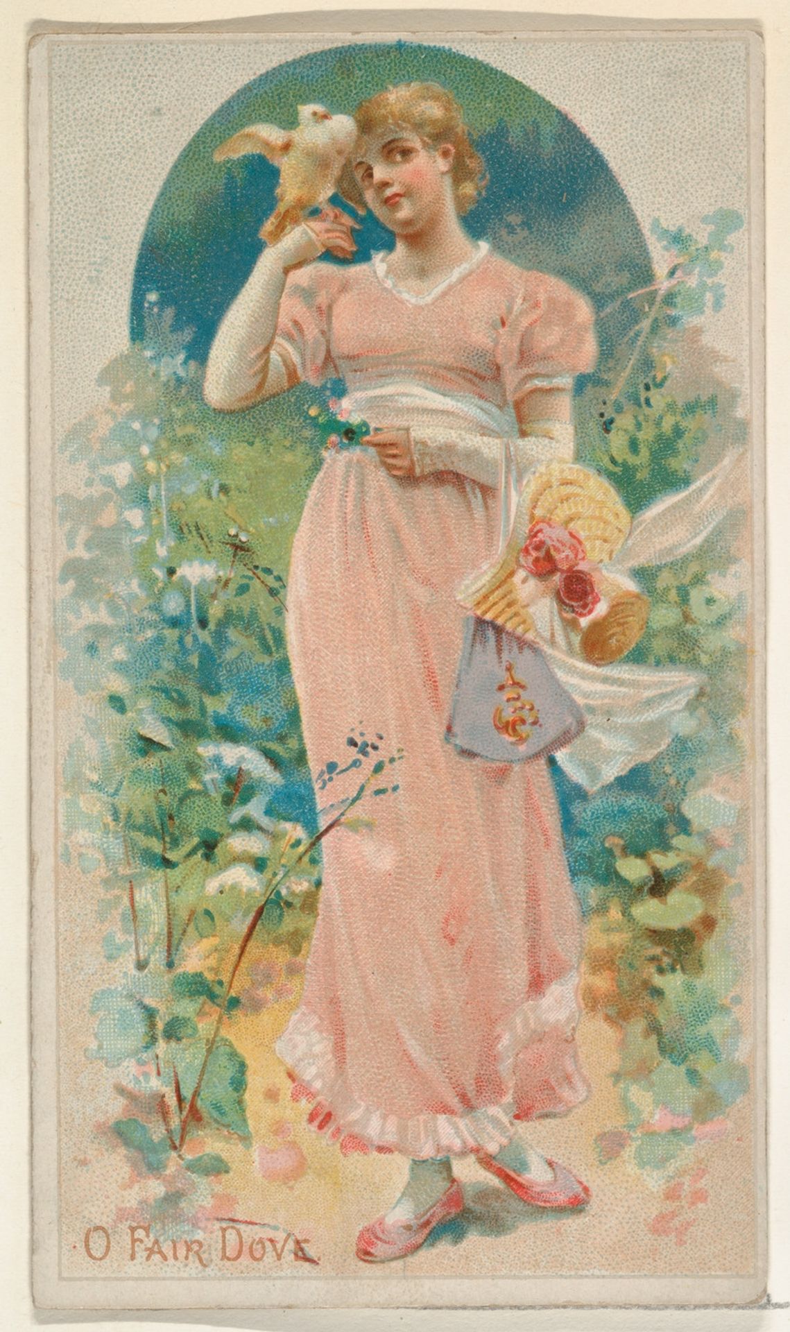 O Fair Dove, from the Illustrated Songs series (N116) issued by W. Duke, Sons & Co. to promote Honest Long Cut Tobacco by W. Duke, Sons & Co.