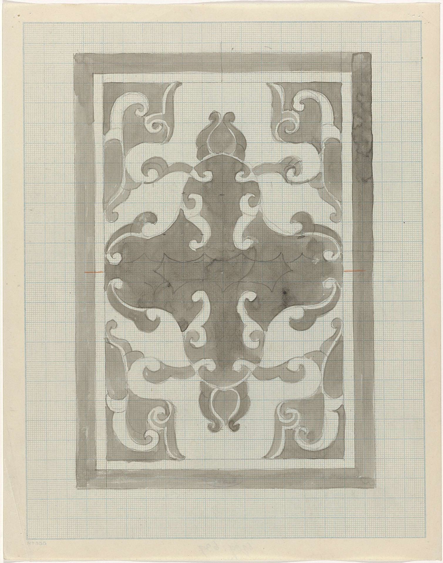 Decoratief ontwerp by Carel Adolph Lion Cachet