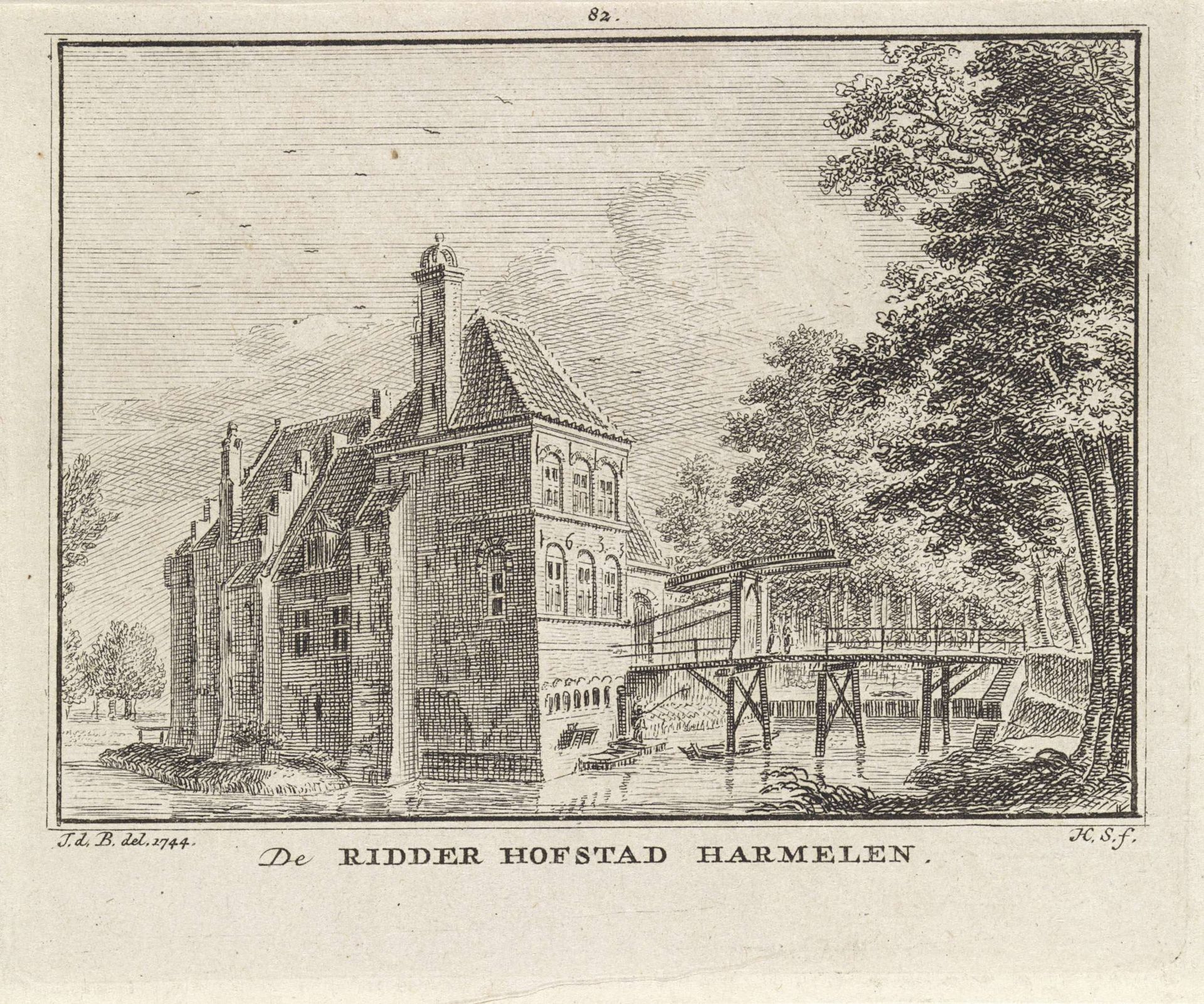 Gezicht op het Huis te Harmelen by Hendrik Spilman