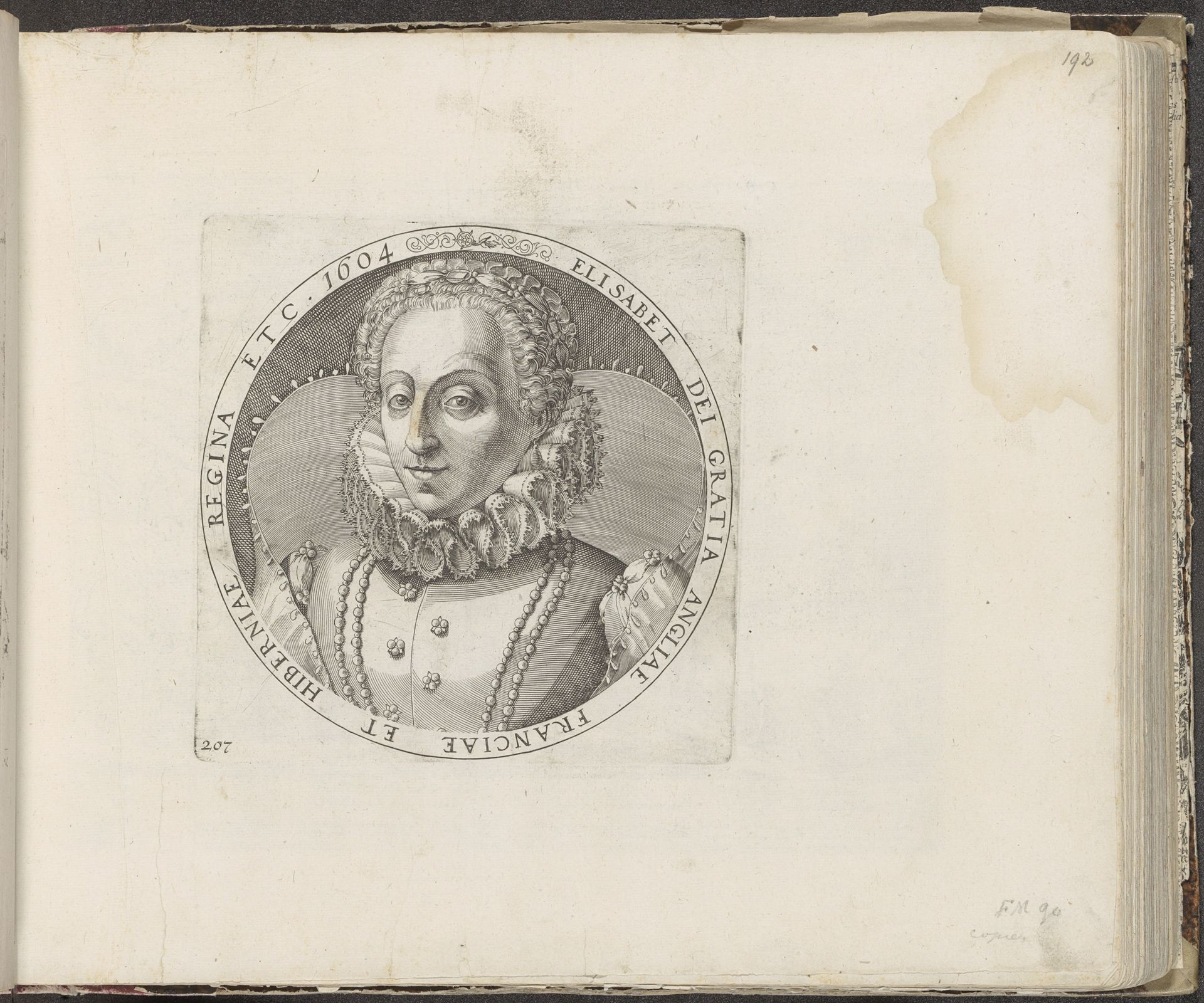 Portret van koningin Elizabeth I by Frans Hogenberg