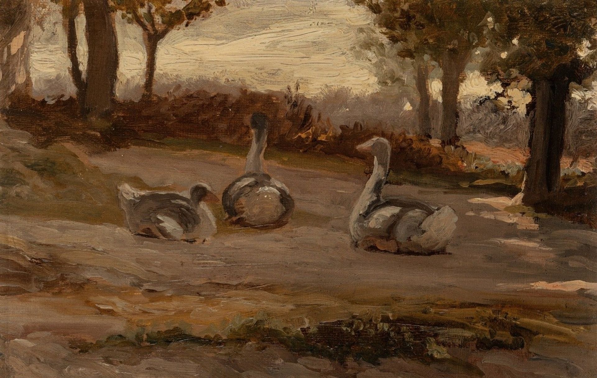 Geese by Elihu Vedder