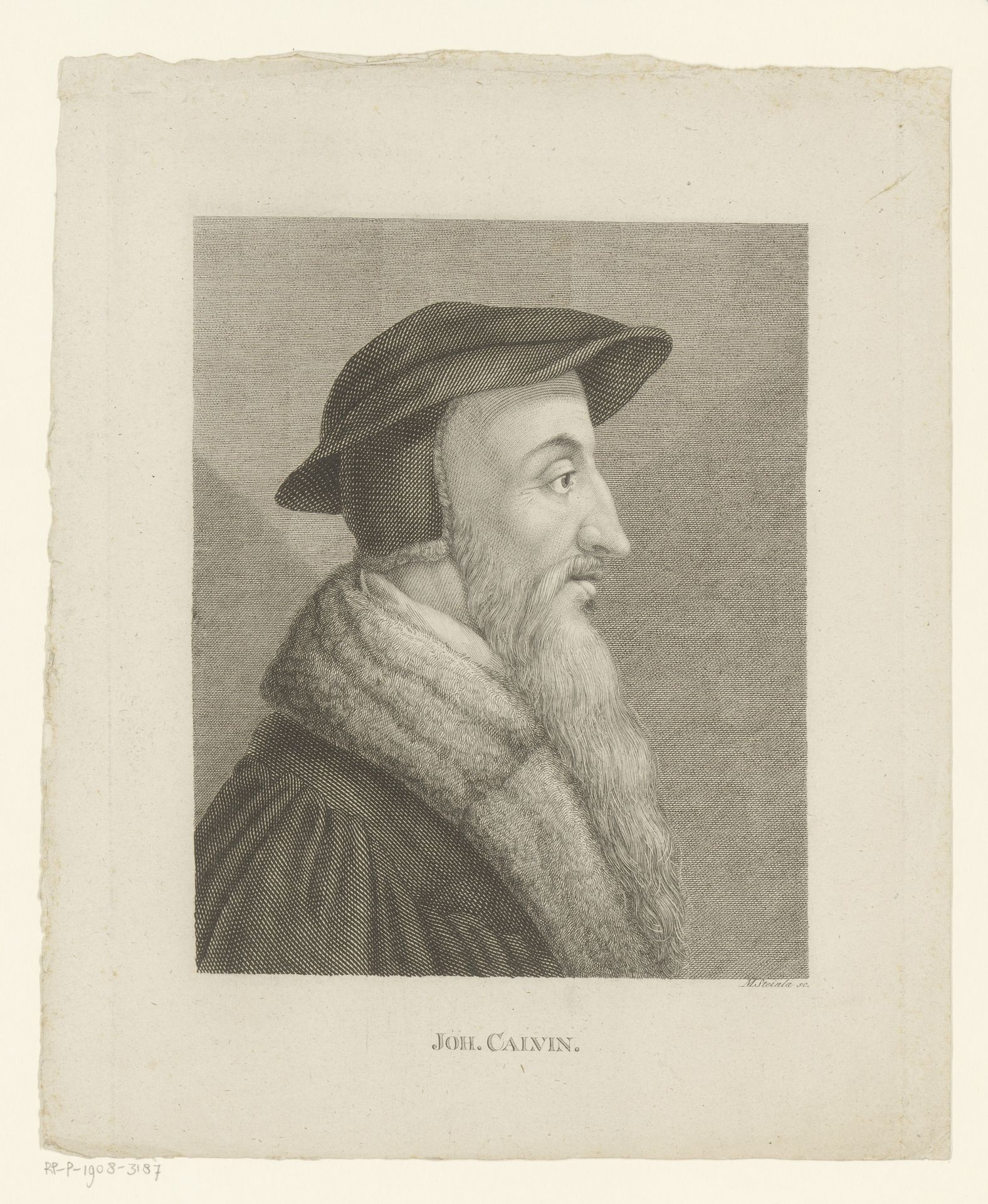 Portret van Johannes Calvijn by Moritz Steinla
