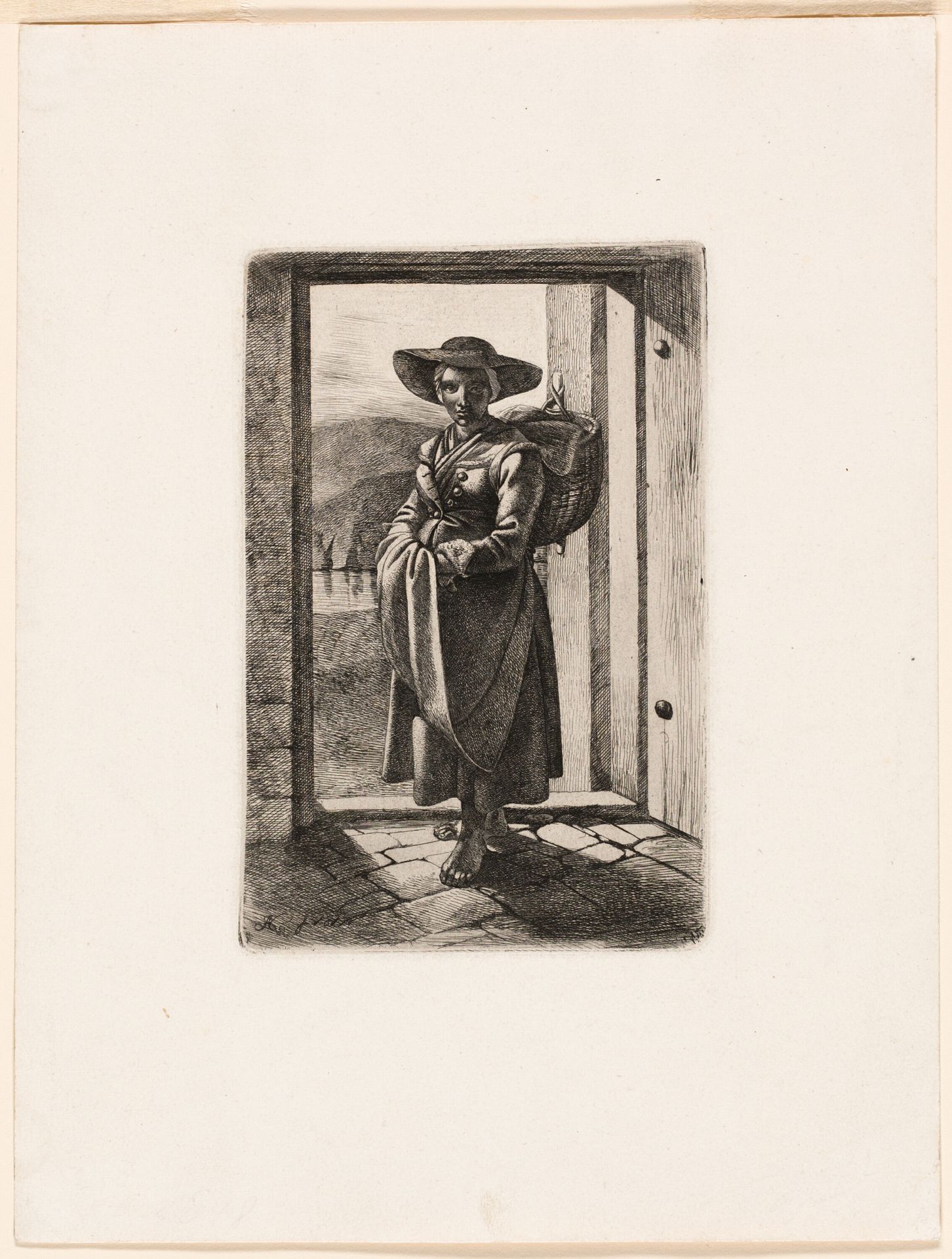 The Hungarian Woman Standing in the Door by Johann Adam Klein