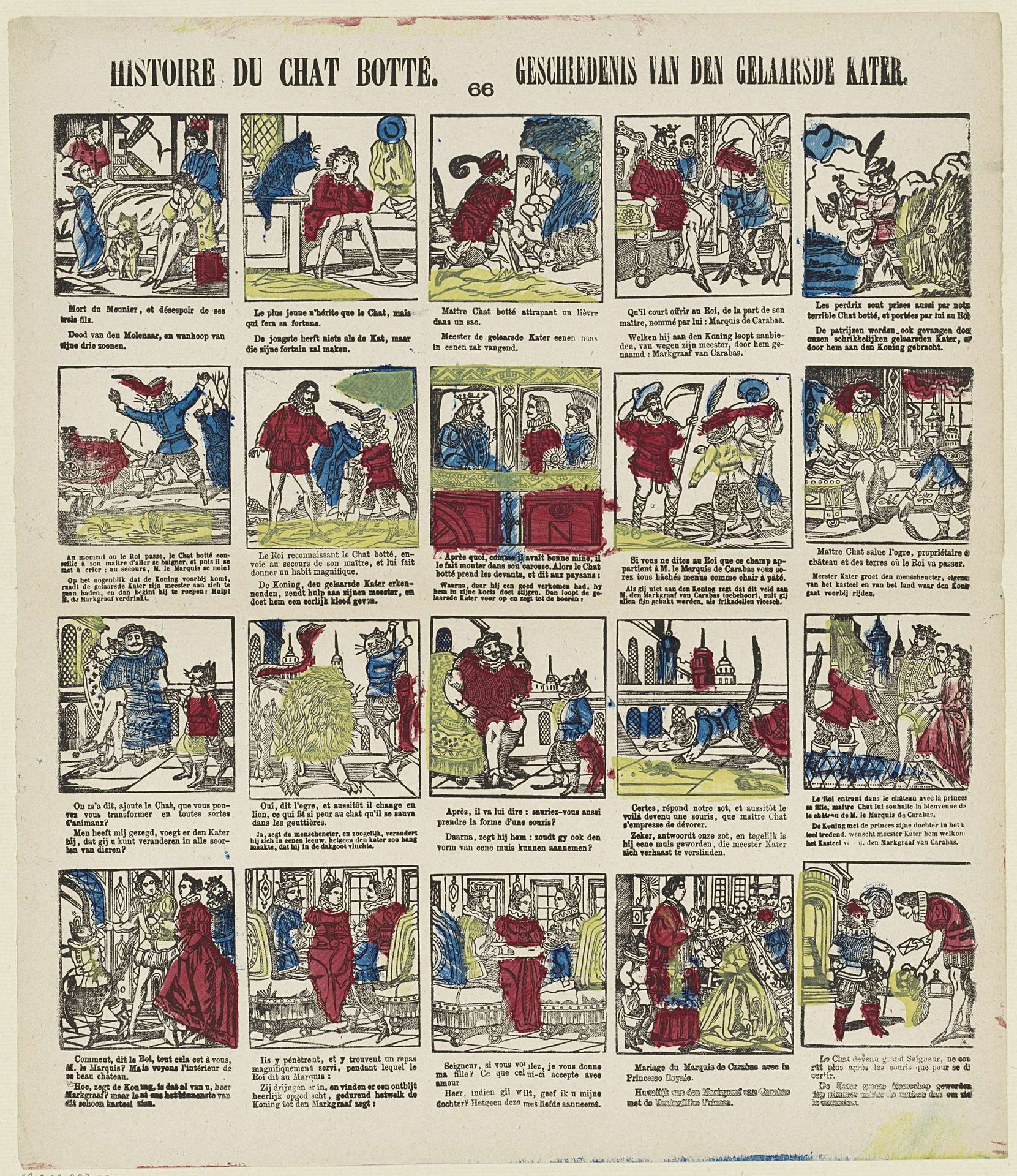 Histoire du chat botté / Geschiedenis van den gelaarsde kater by M. Hemeleers-van Houter