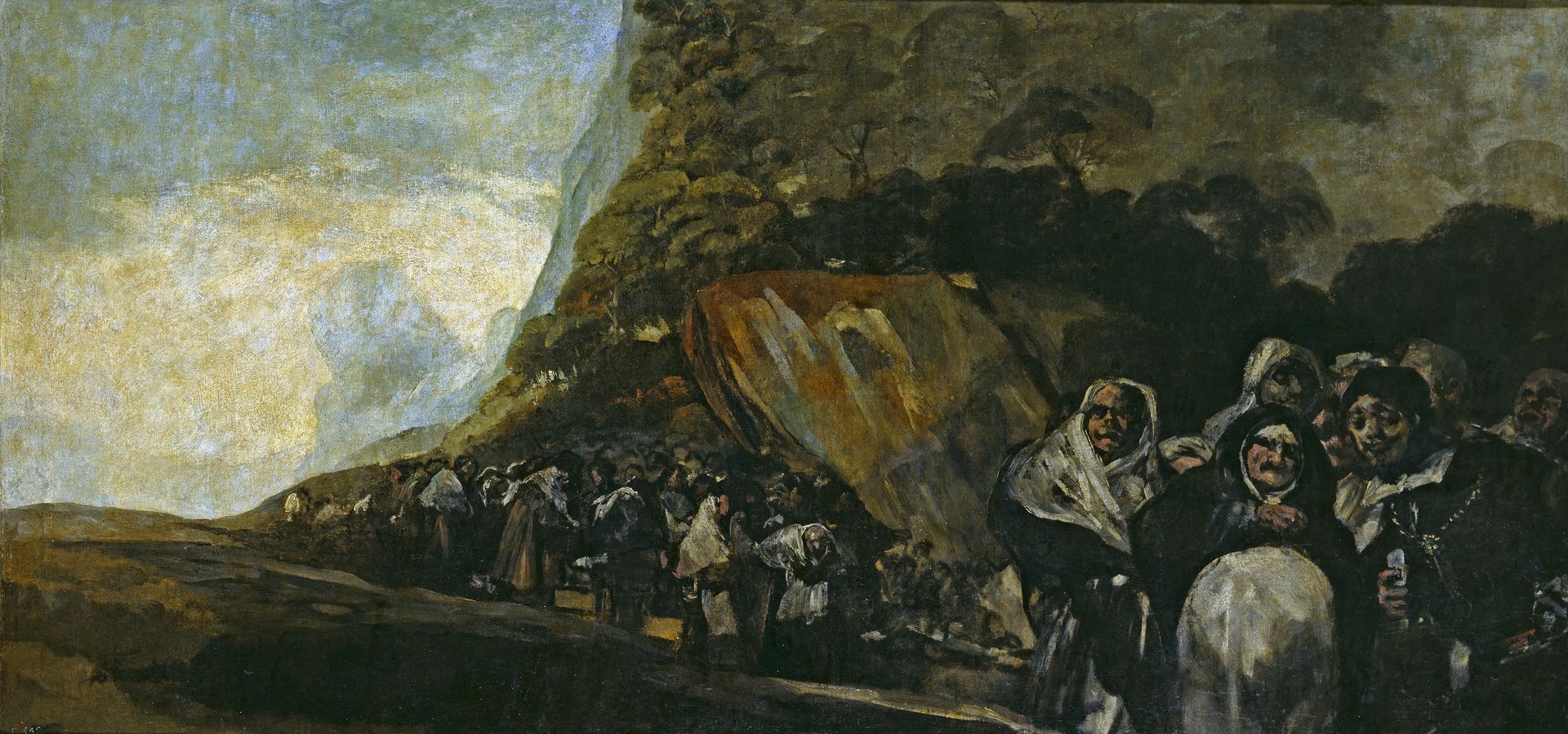 Pilgrimage to the Fountain of San Isidro / The Holy Office by Francisco de Goya