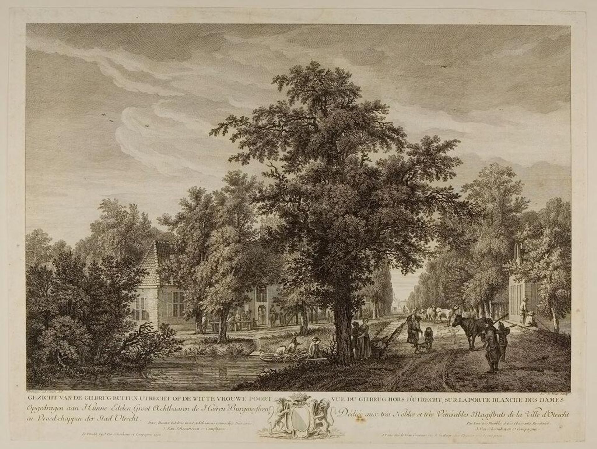 View of Gilbrug, Outside of Utrecht by Jean Jacques Leveau