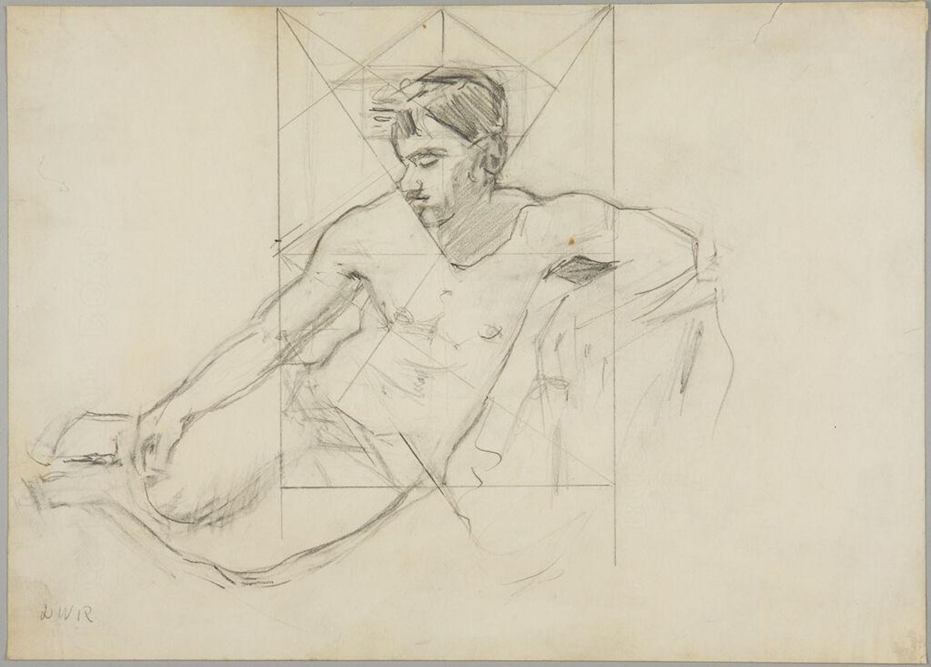 Reclining Male Nude by Denman Waldo Ross