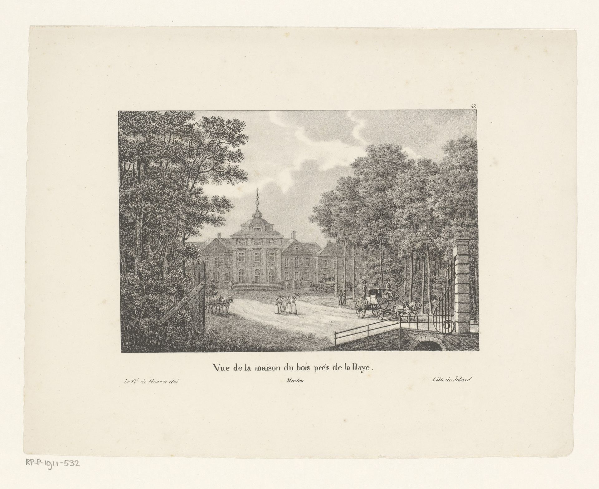 Gezicht op Paleis Huis ten Bosch by Jean-Baptiste Madou