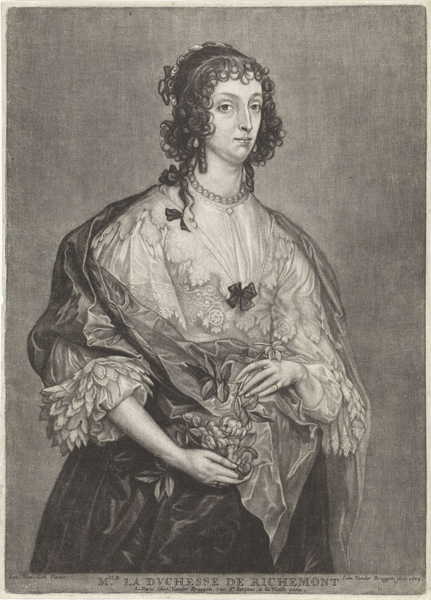 Portret van Mary, hertogin van Richmond by Jan van der Bruggen