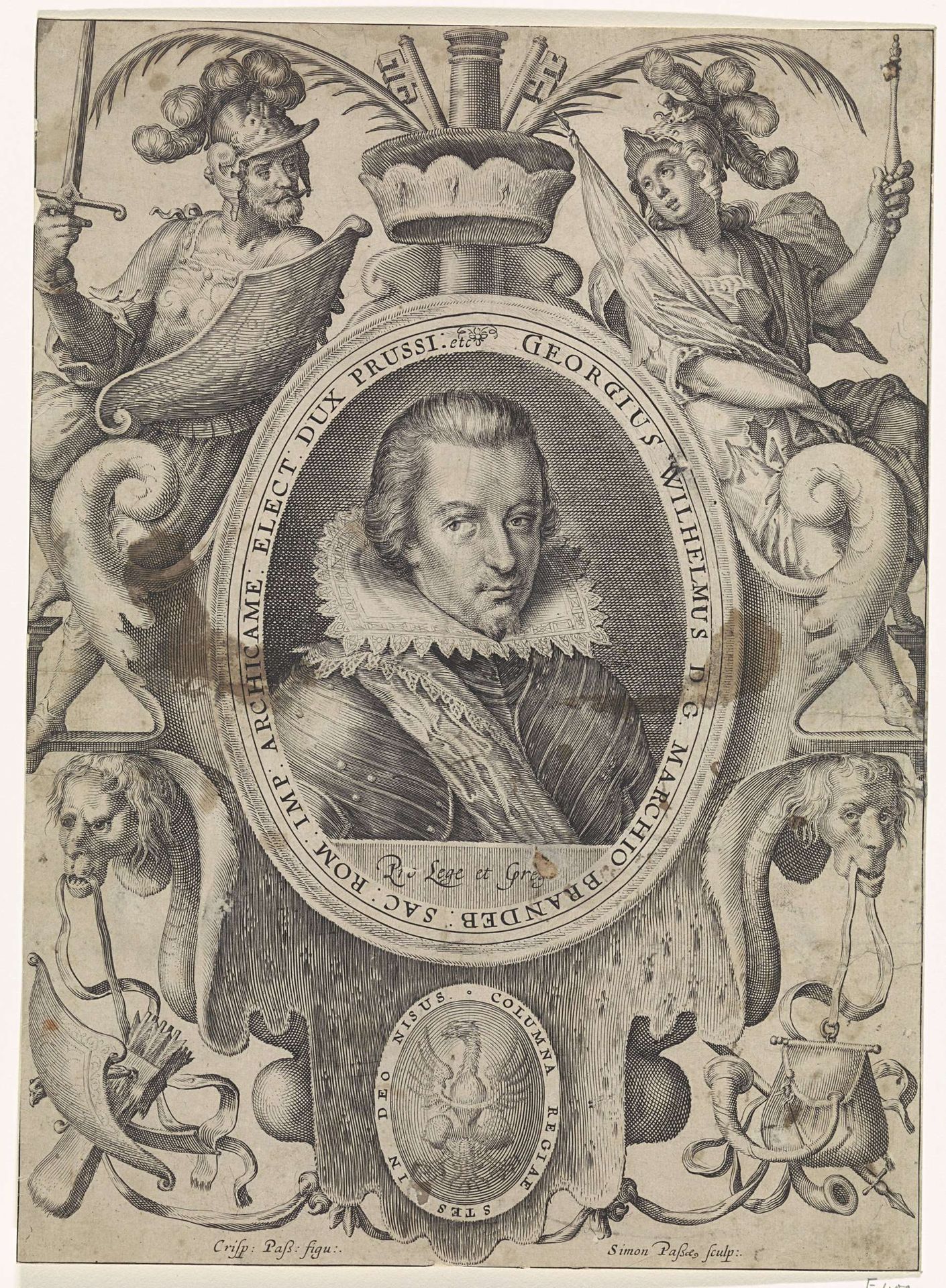Portret van Georg Wilhelm, keurvorst van Brandenburg by Simon van de Passe