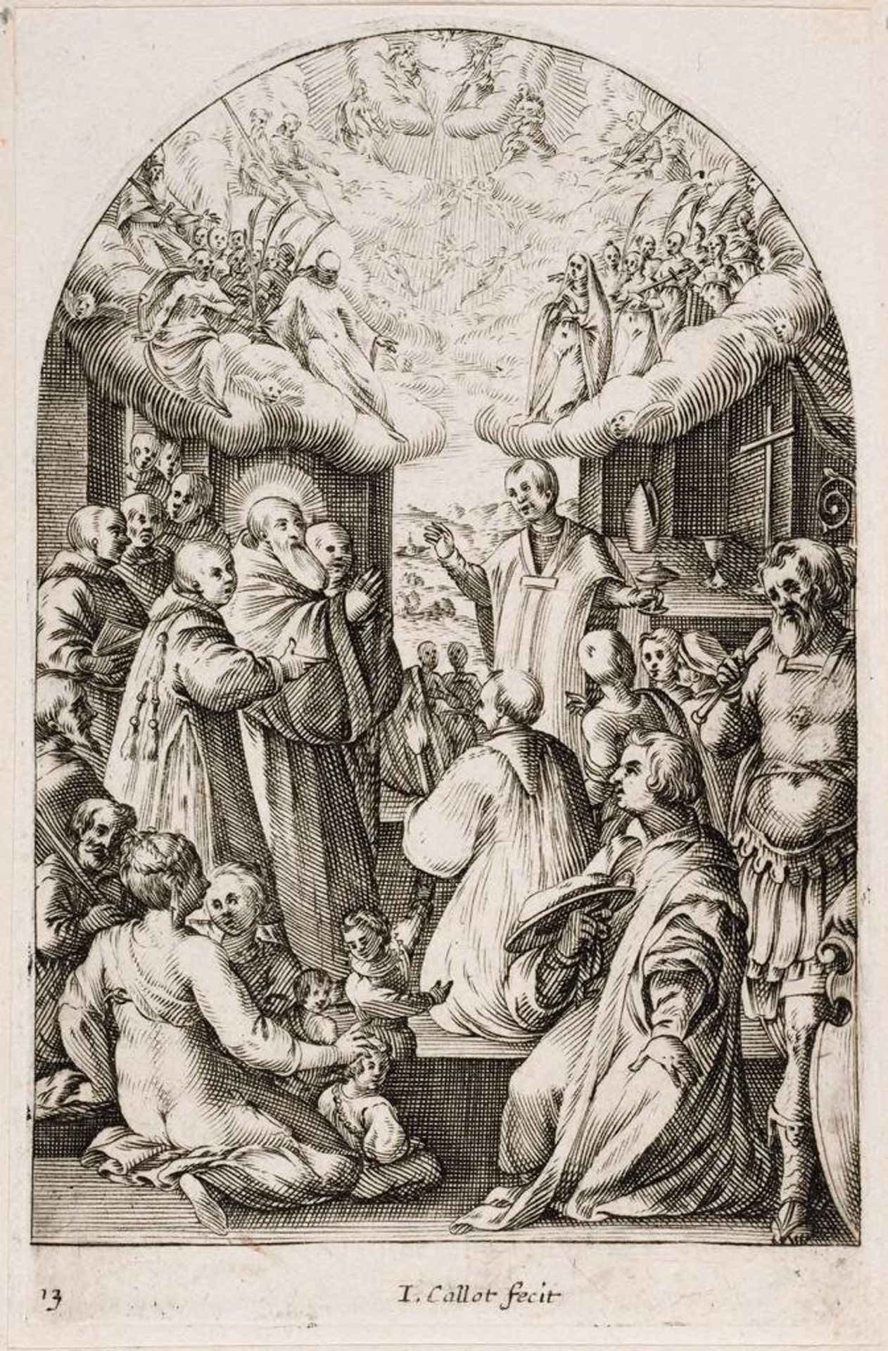 Death of Saint Benedict by Jacques Callot