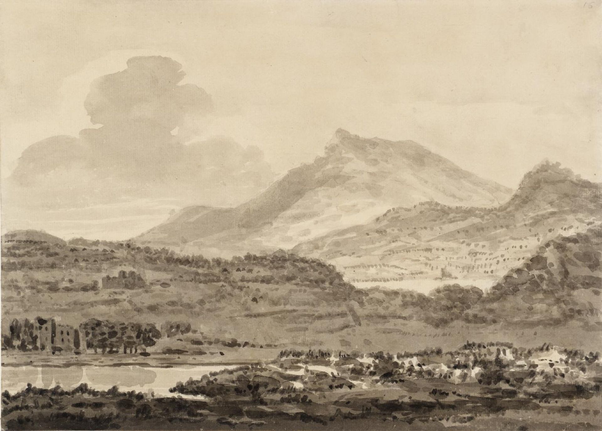 A Hilly Country by Alexander Cozens