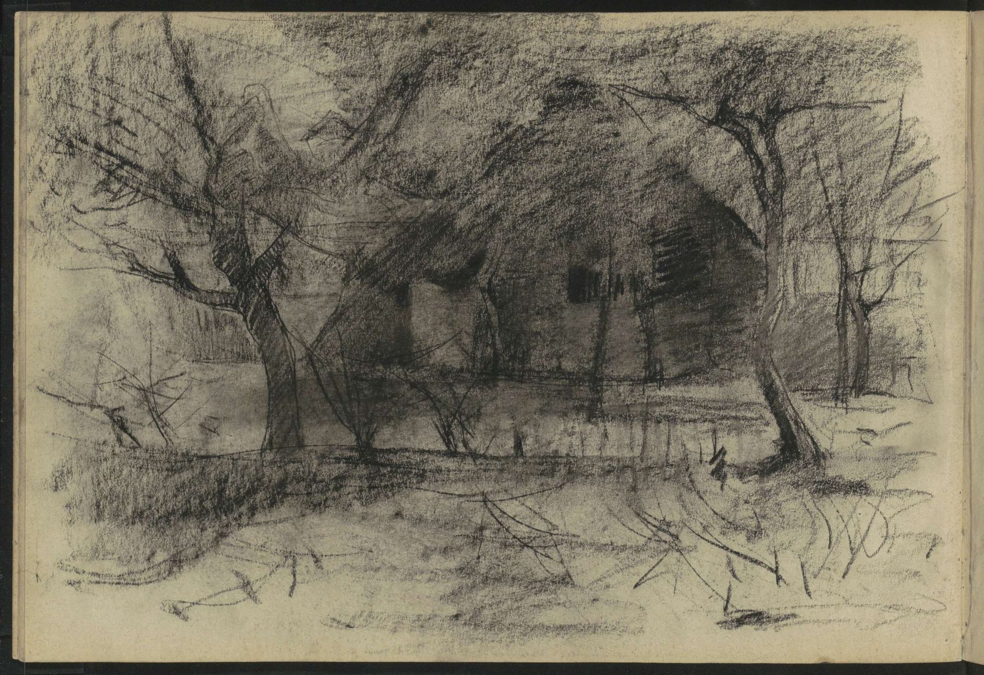 Landschap met een boerderij by Willem Witsen