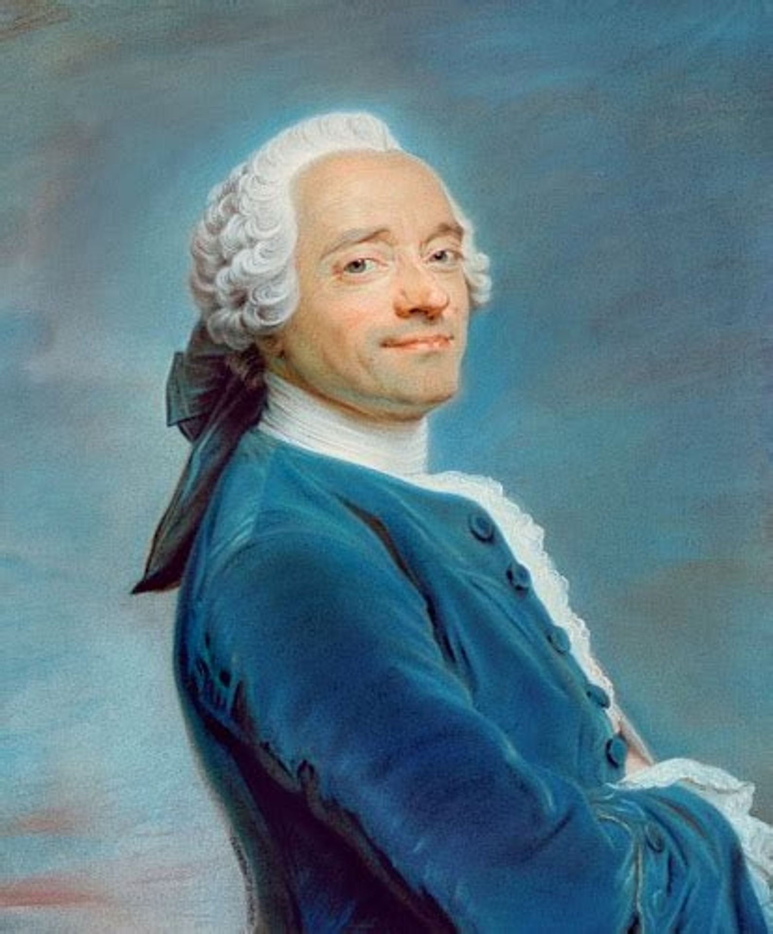 Self-Portrait with Frill by Maurice Quentin de La Tour