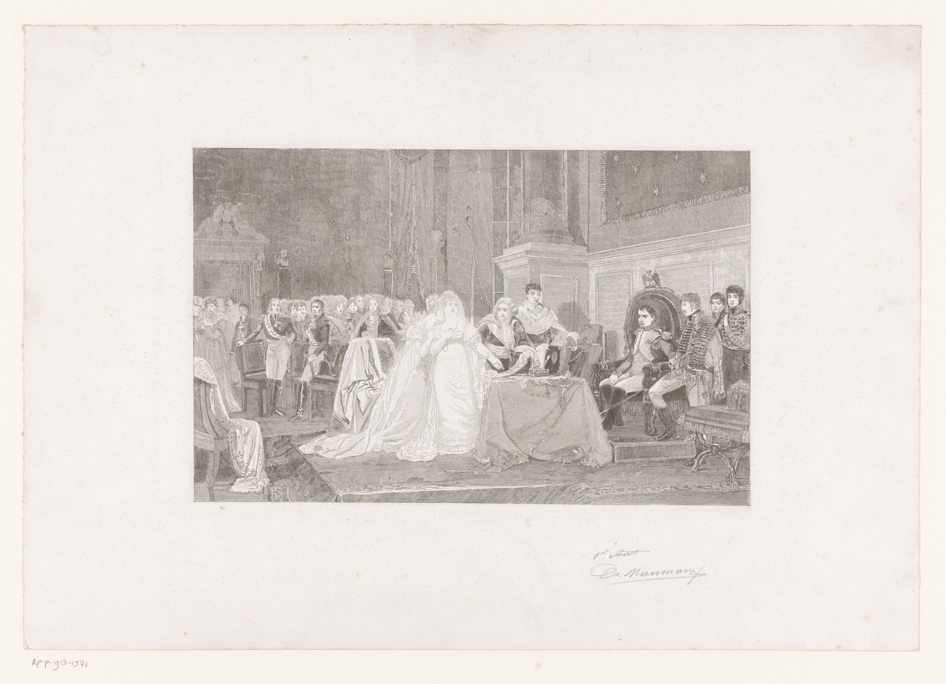 Scheiding van Napoleon en Joséphine by François de Meersman