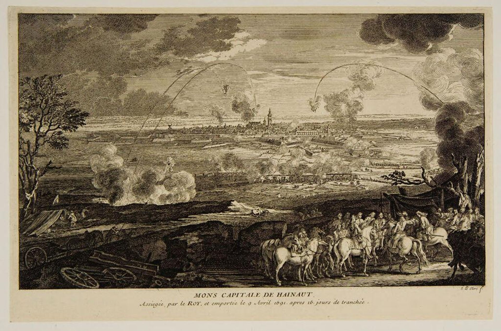 Mons, Capital of Hainaut by Sébastien Le Clerc, the elder