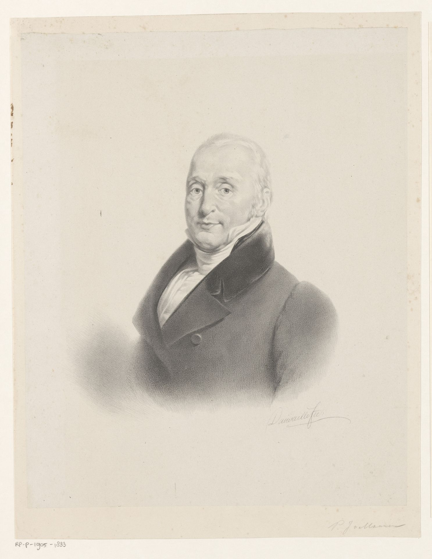 Portret van Pieter Jacobus van Maanen by Jean Augustin Daiwaille