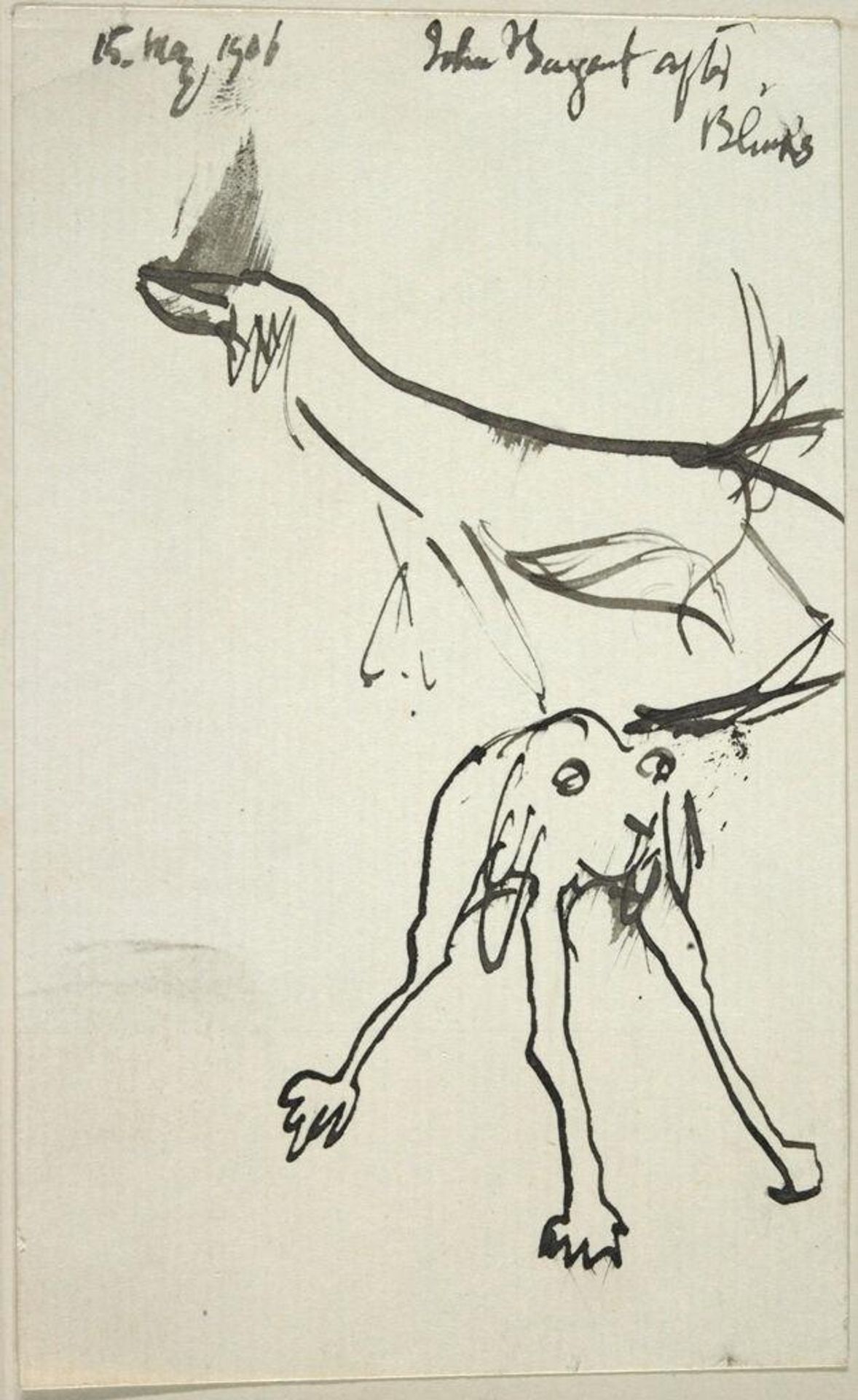 Two Sketches of Dogs by John Singer Sargent