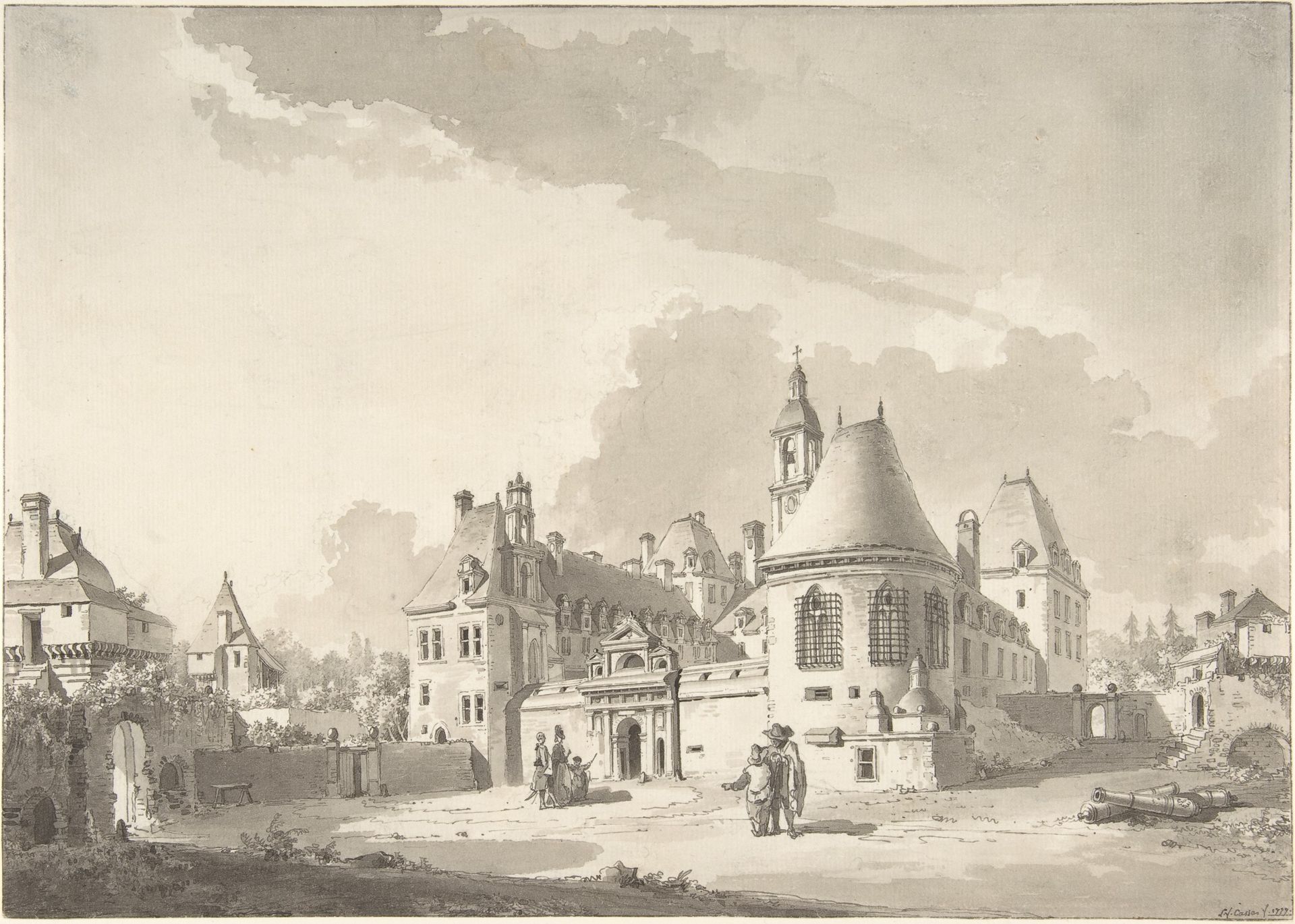 Le château de Kerjean by Louis François Cassas
