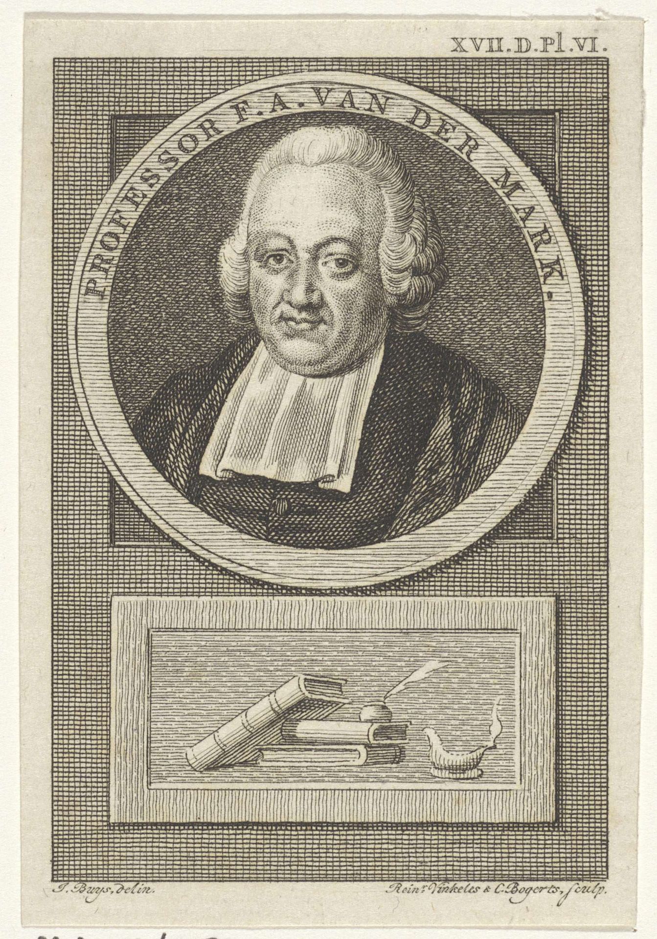 Portret van Frederik Adolph van der Marck by Reinier Vinkeles