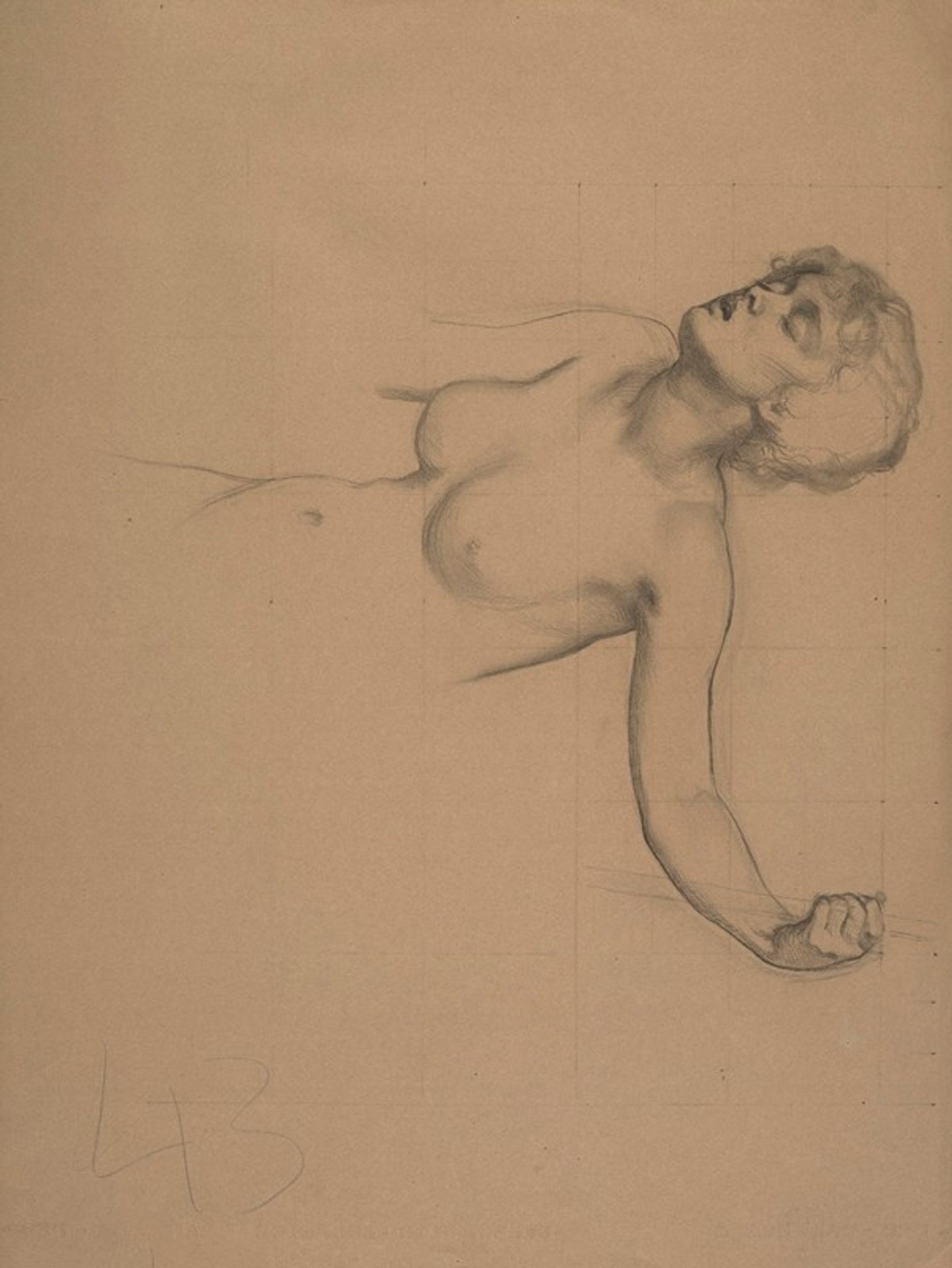 A nude study of a woman by Herbert James Draper