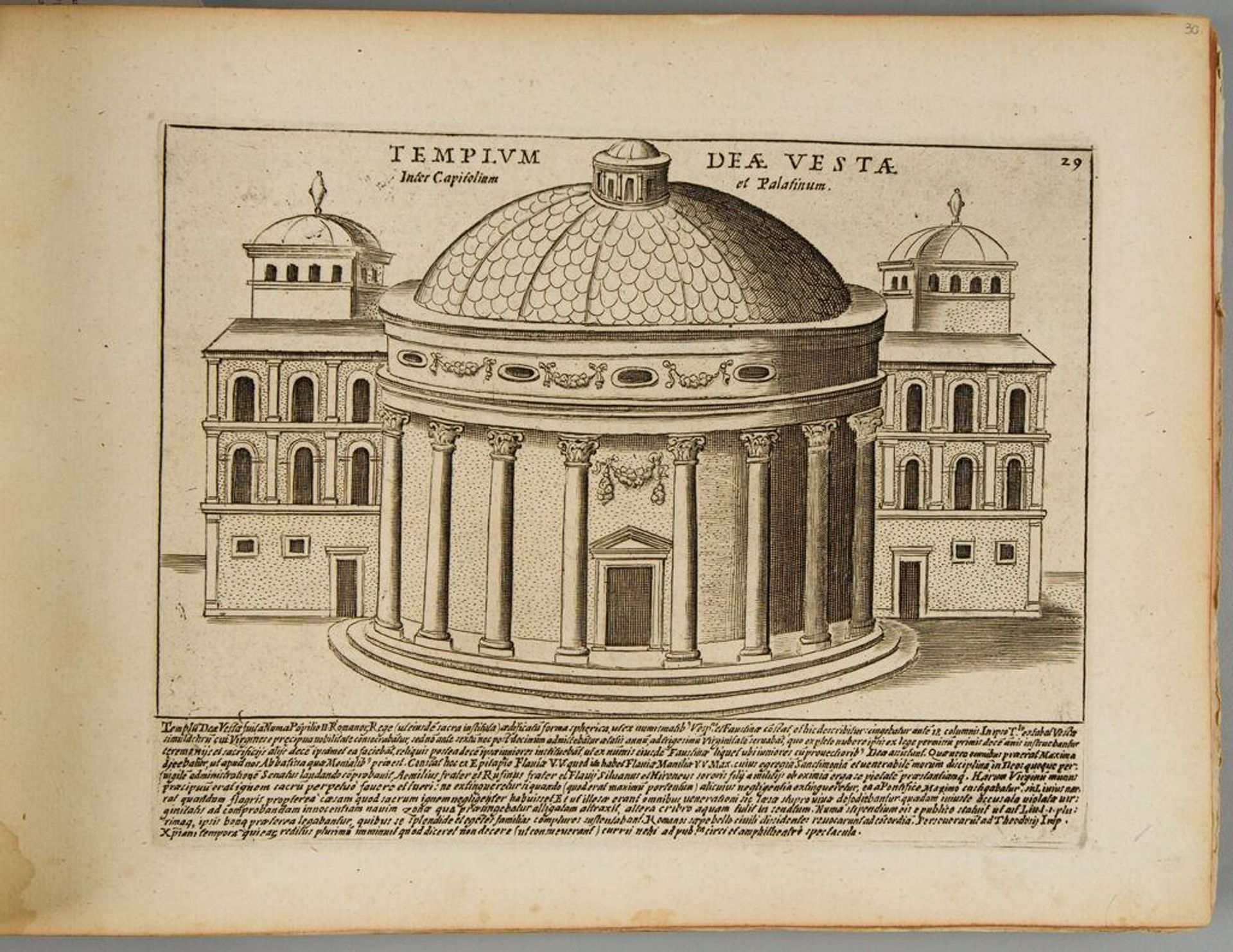 The Temple of Vesta between the Capitoline and Palatine by Giacomo Lauro