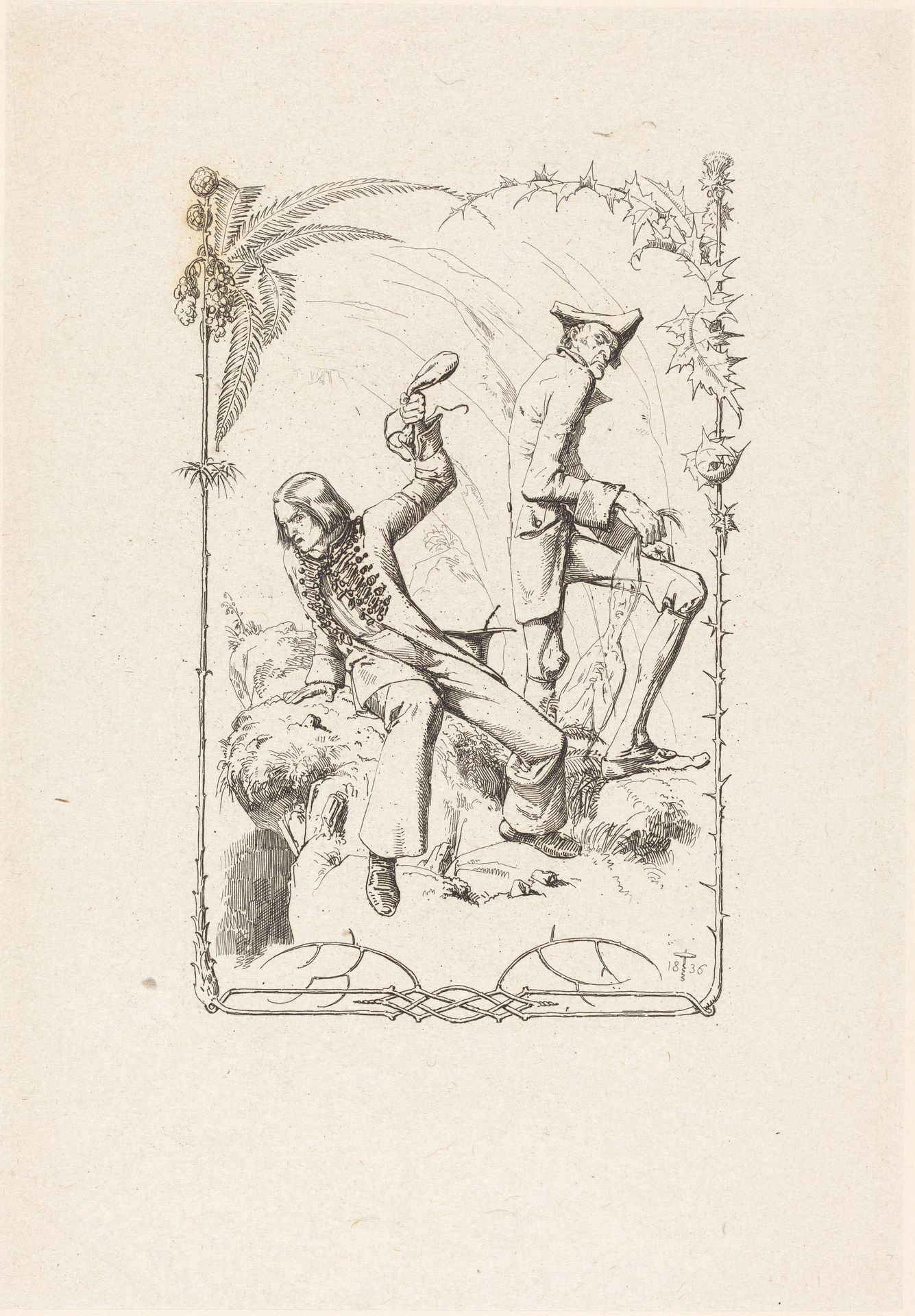 Peter Schlemihl with the Bag of Money by Adolf Schrödter