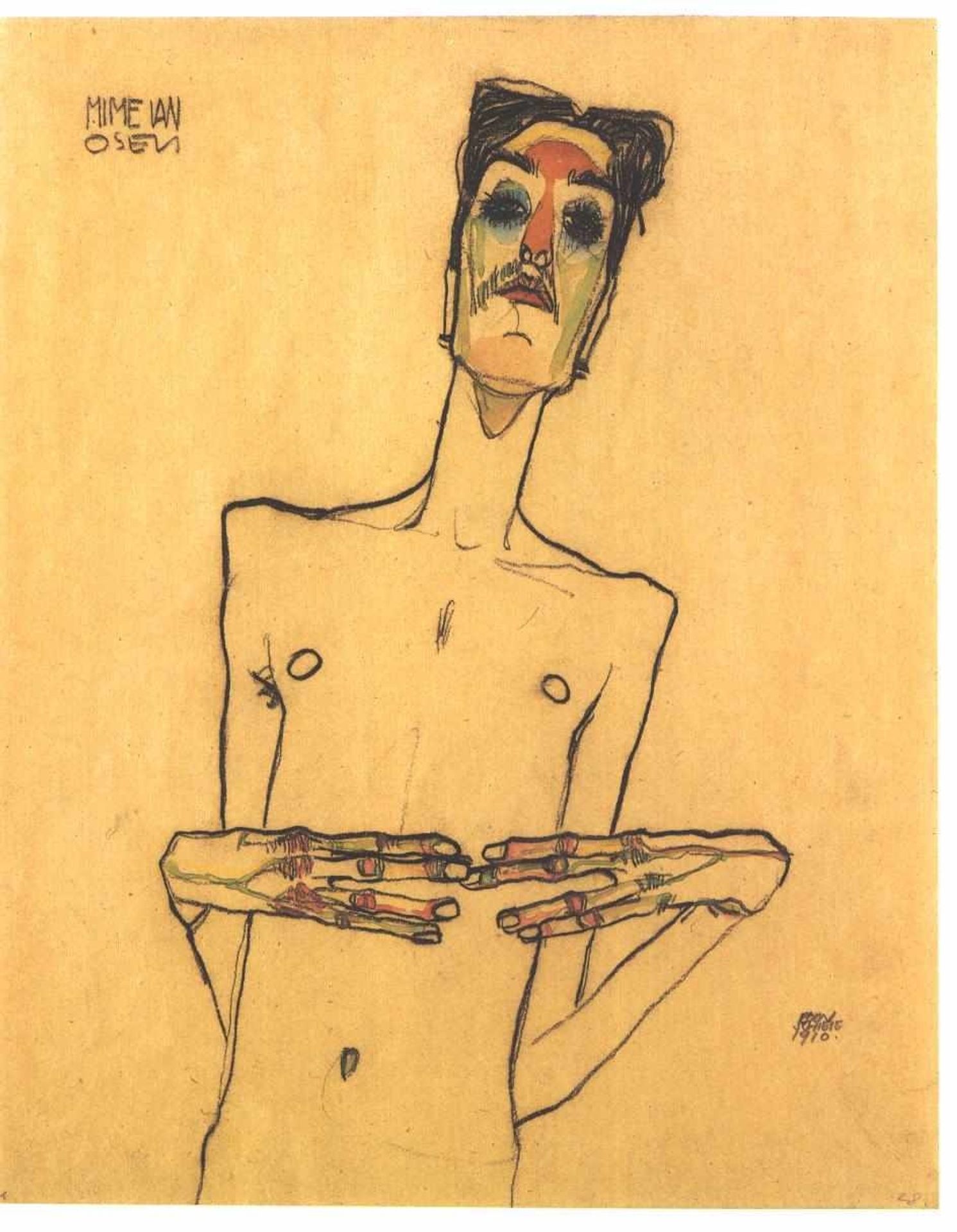 Portrait of Erwin Dominilk Osen (Mime Van Osen) by Egon Schiele