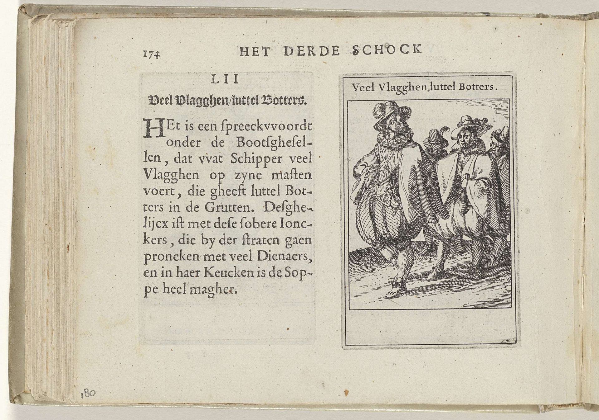 LII Veel Vlagghen, luttel Botters by Roemer Visscher