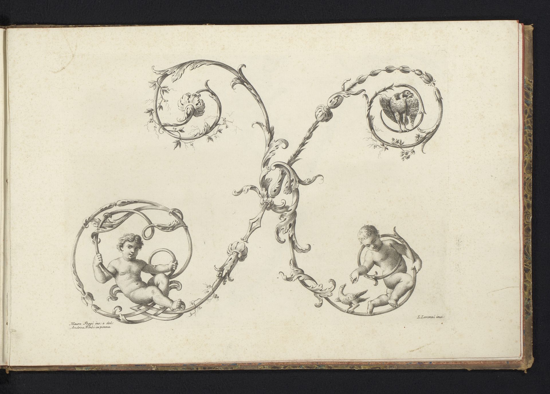 Ornamentele letter X by Lorenzo Lorenzi