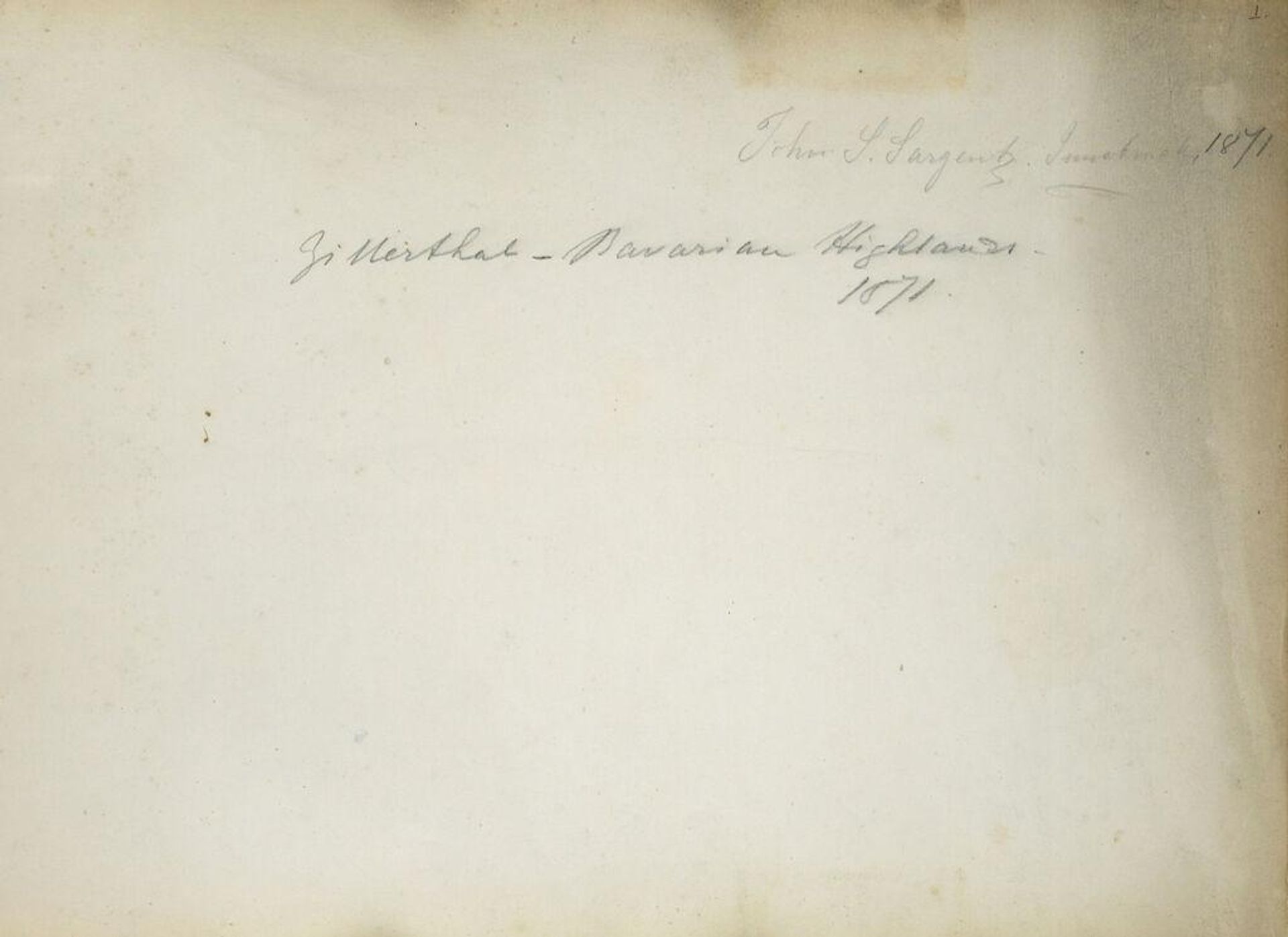 Inscription by John Singer Sargent