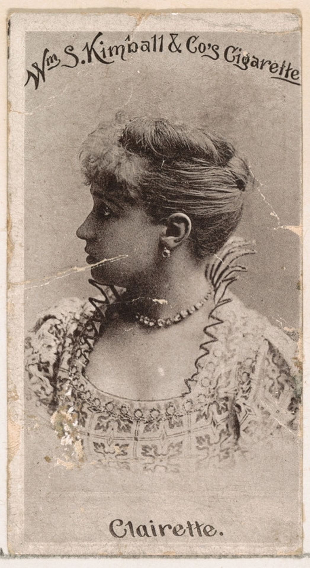 Miss Clairette, from the Actresses series (N190) issued by Wm. S. Kimball & Co. by William S. Kimball & Company