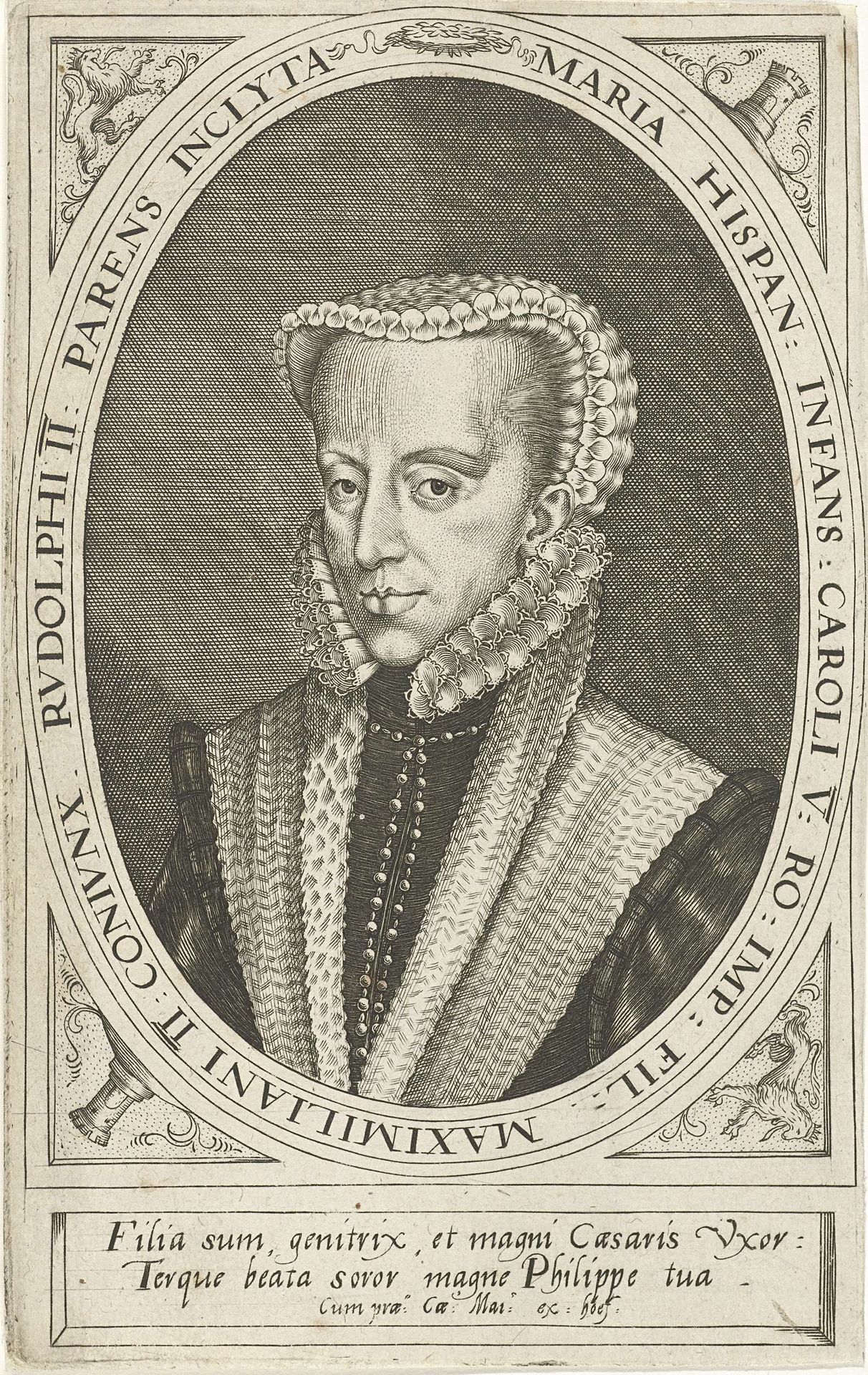 Maria, koningin van Bohemen by Jacob Hoefnagel