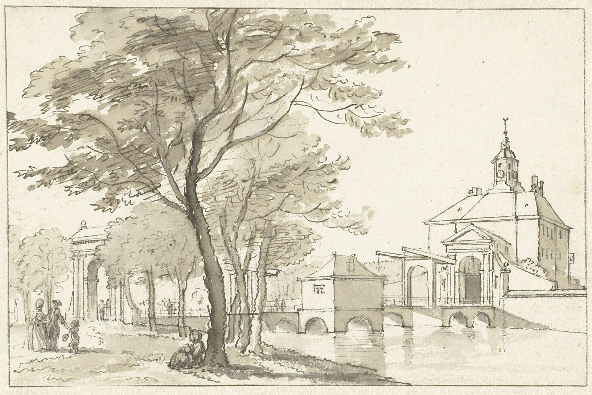 De Muiderpoort, Amsterdam by Reinier Vinkeles