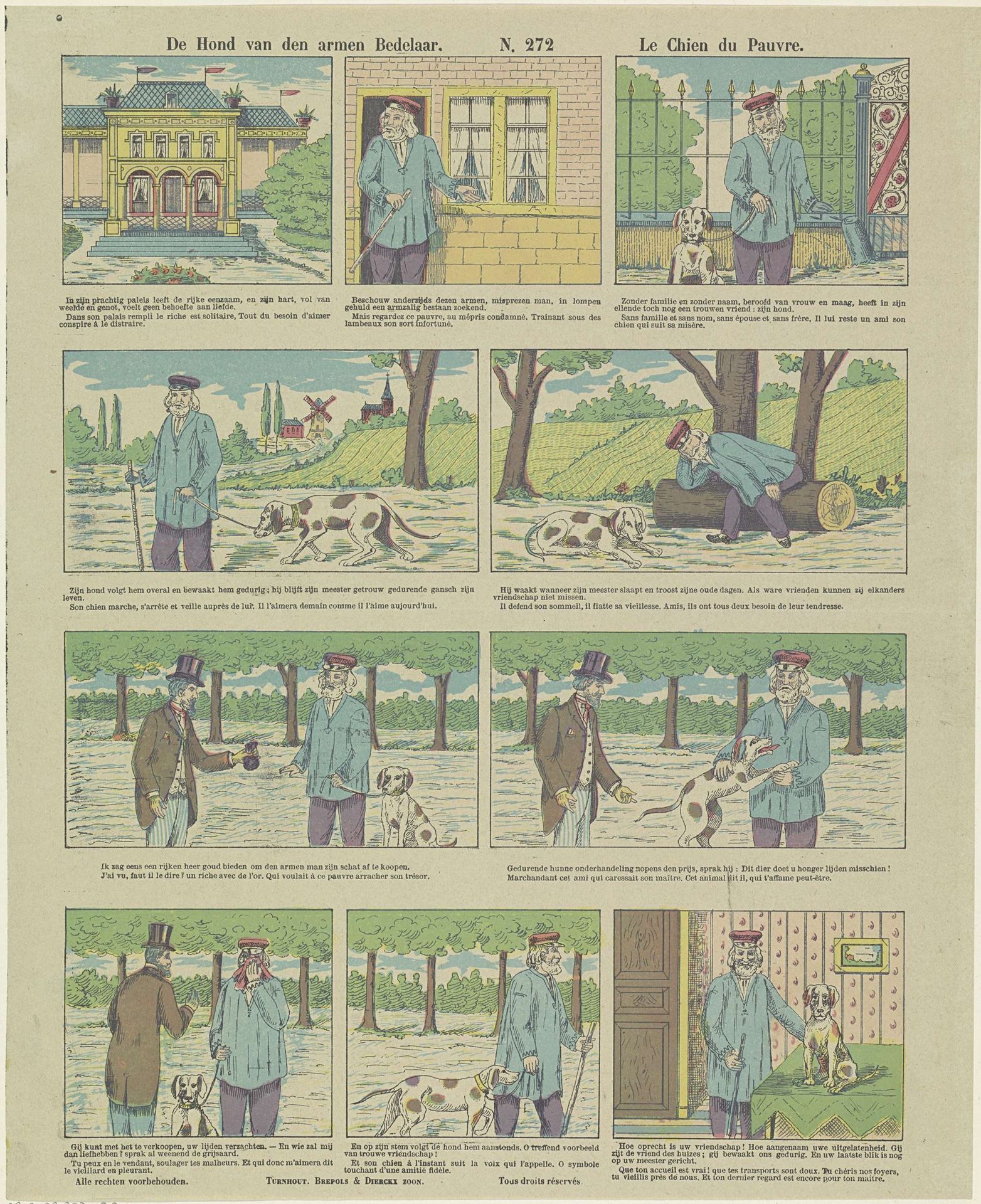 Een hond van den armen bedelaar / Le chien du pauvre by Brepols & Dierckx zoon