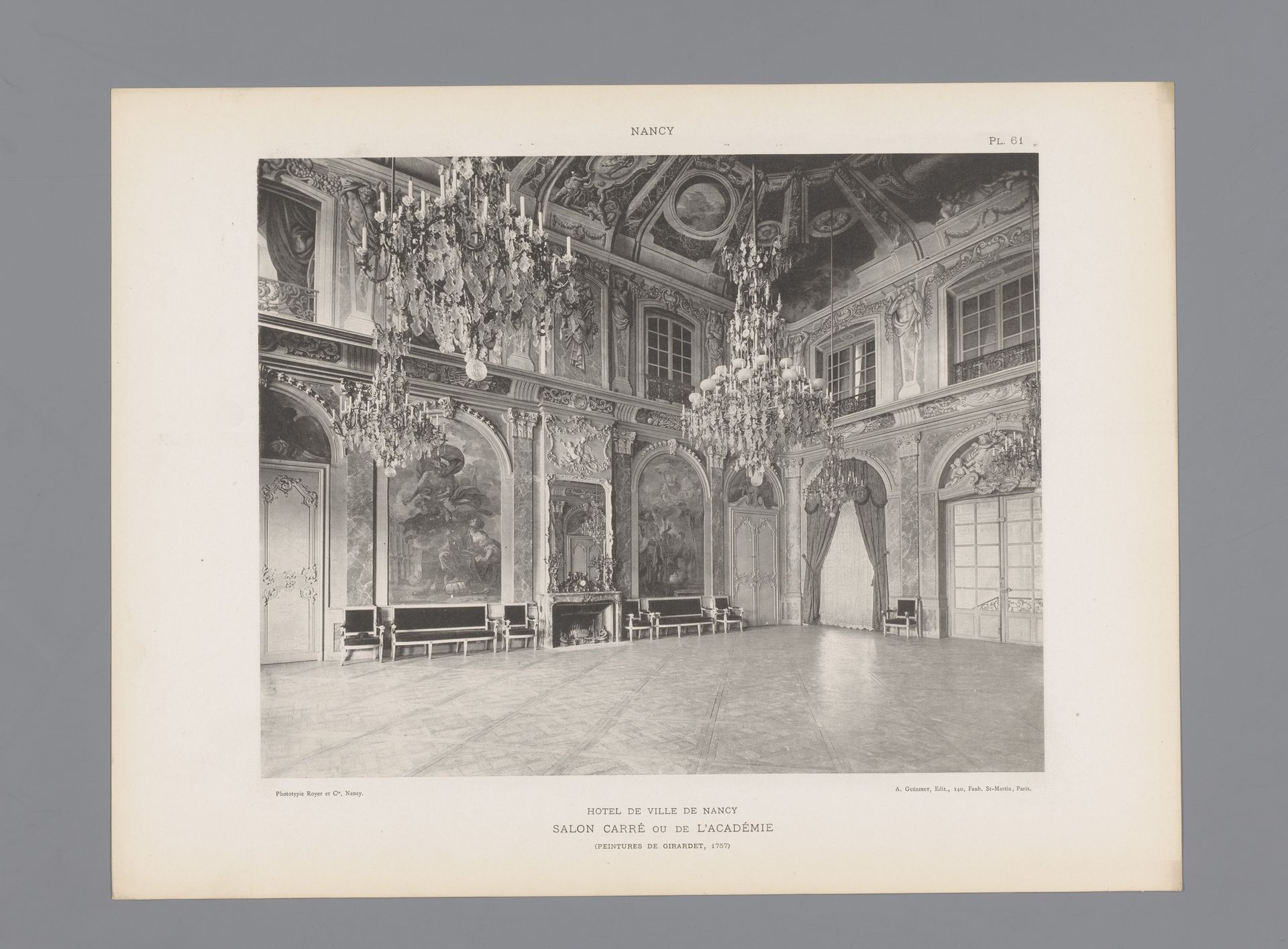 Interieur van een zaal in het stadhuis te Nancy by Anonymous
