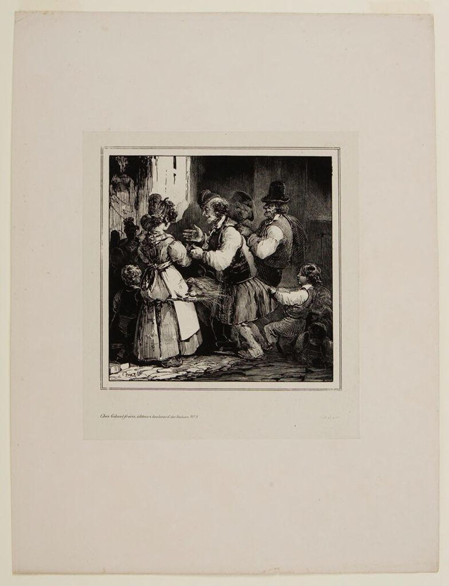 Eggs' Saler with a Drunk Man by Nicolas Toussaint Charlet
