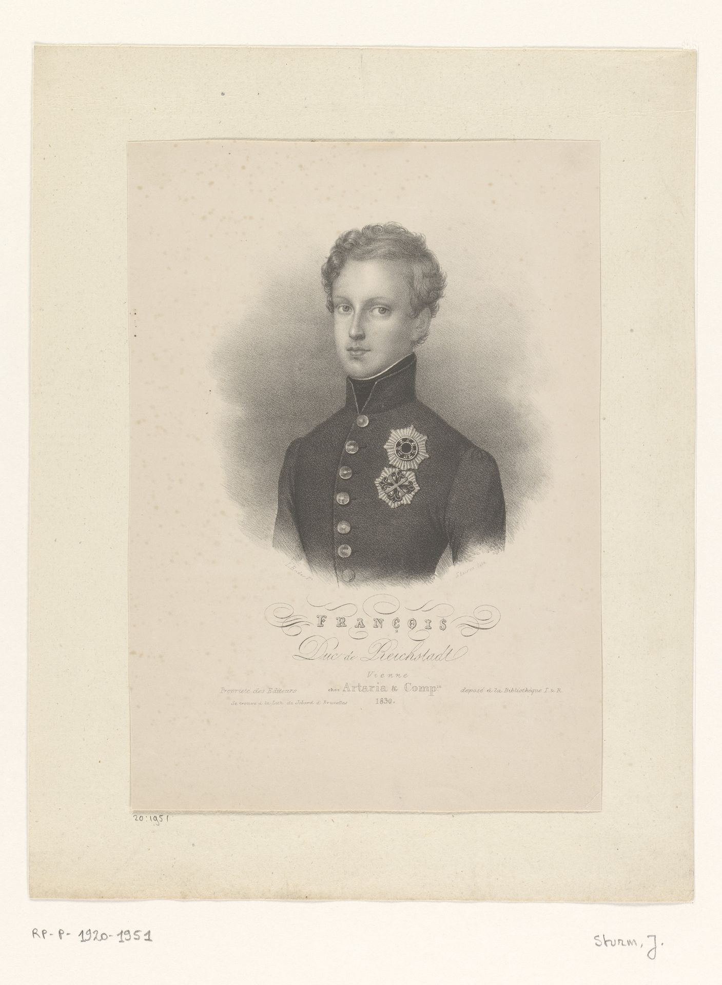 Portret van Napoleon Frans Karel Jozef Bonaparte by Jacques Sturm