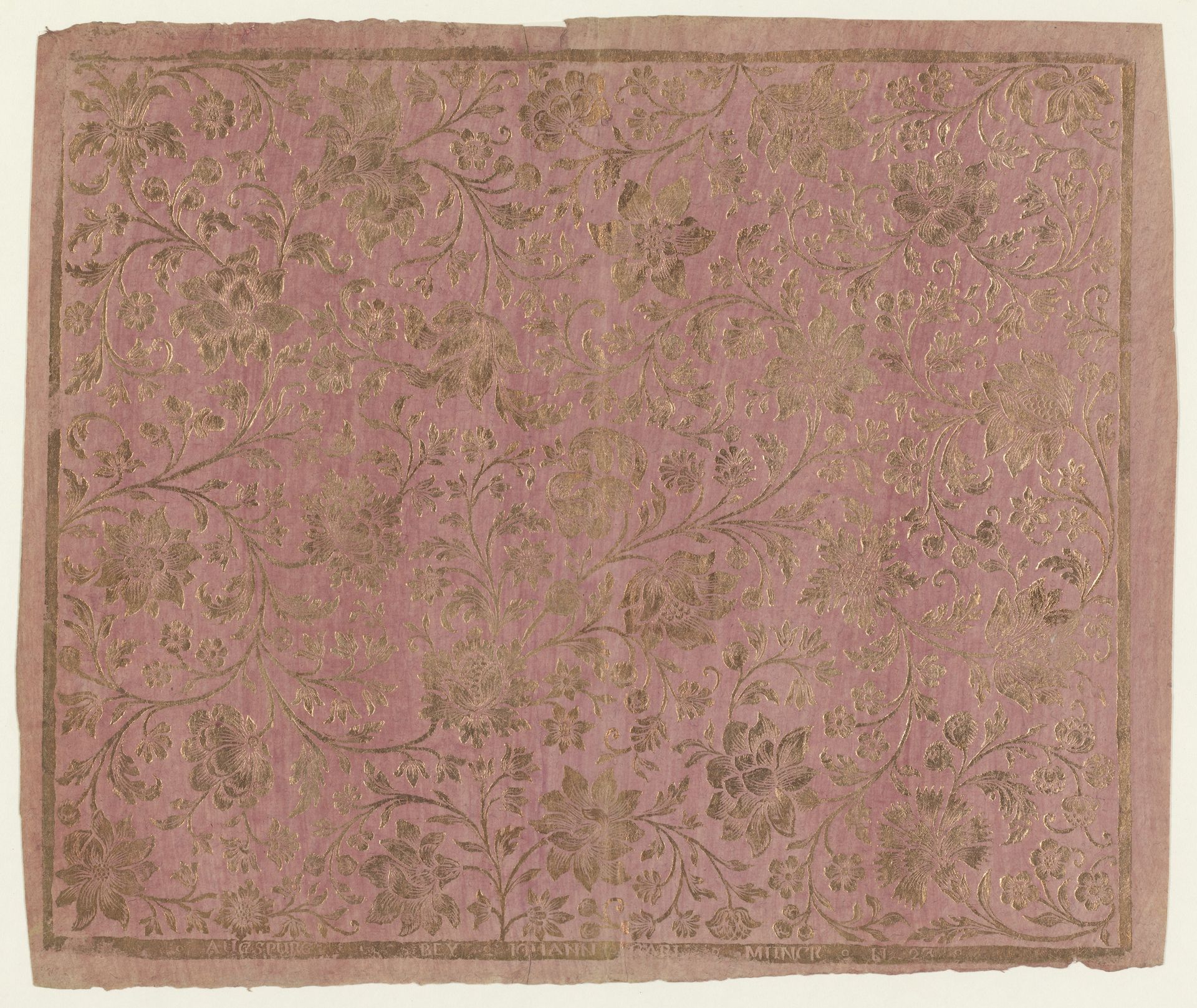 Blad met ranken met bloemen by Johann Carl Munck