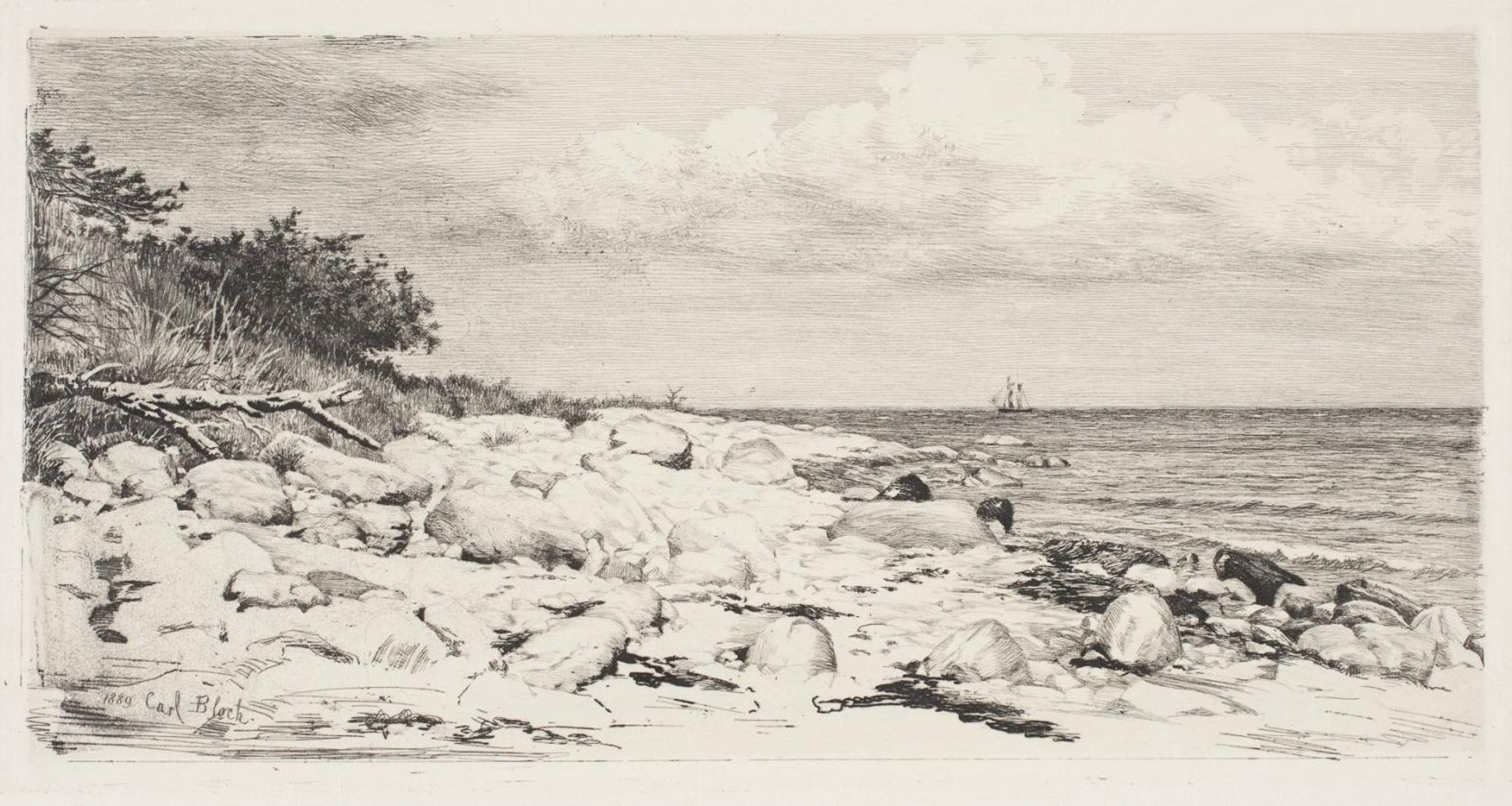 Stenet Strandbred by Carl Bloch