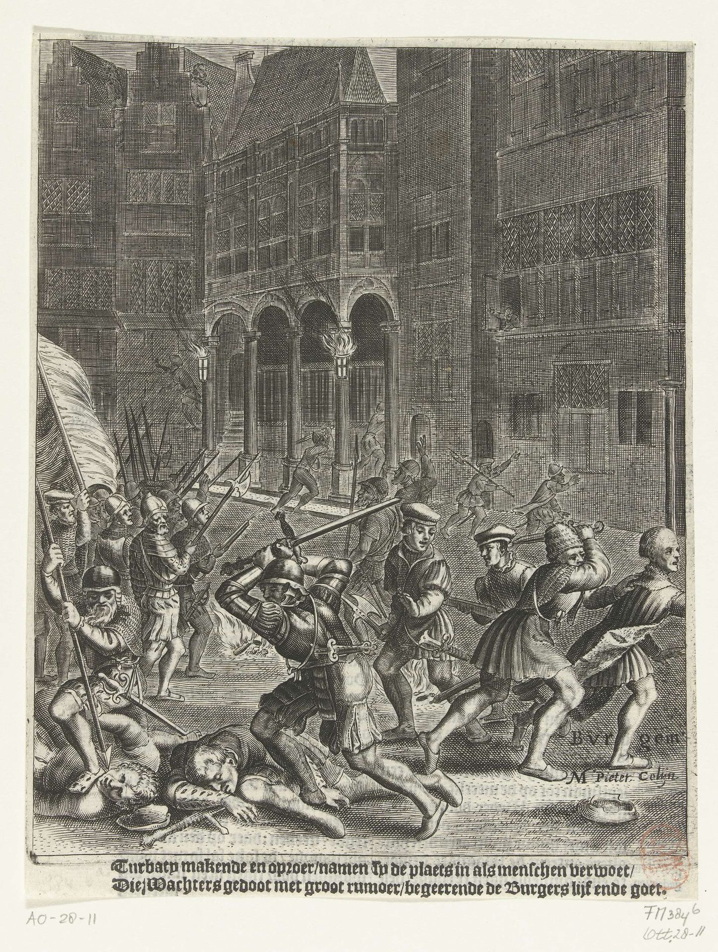 De wederdopers bezetten de Dam, 1535 by Anonymous