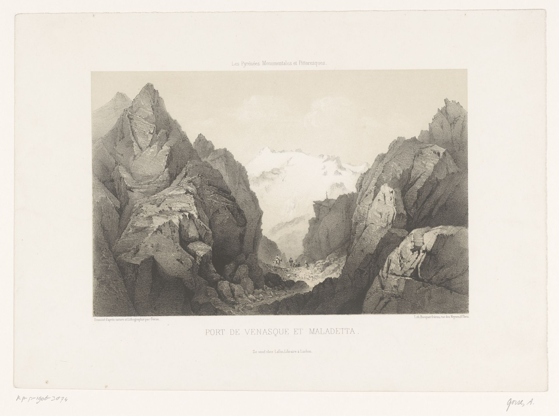 Zicht op de Porte de Vénasque en het massief van de Maladeta by André Gorse