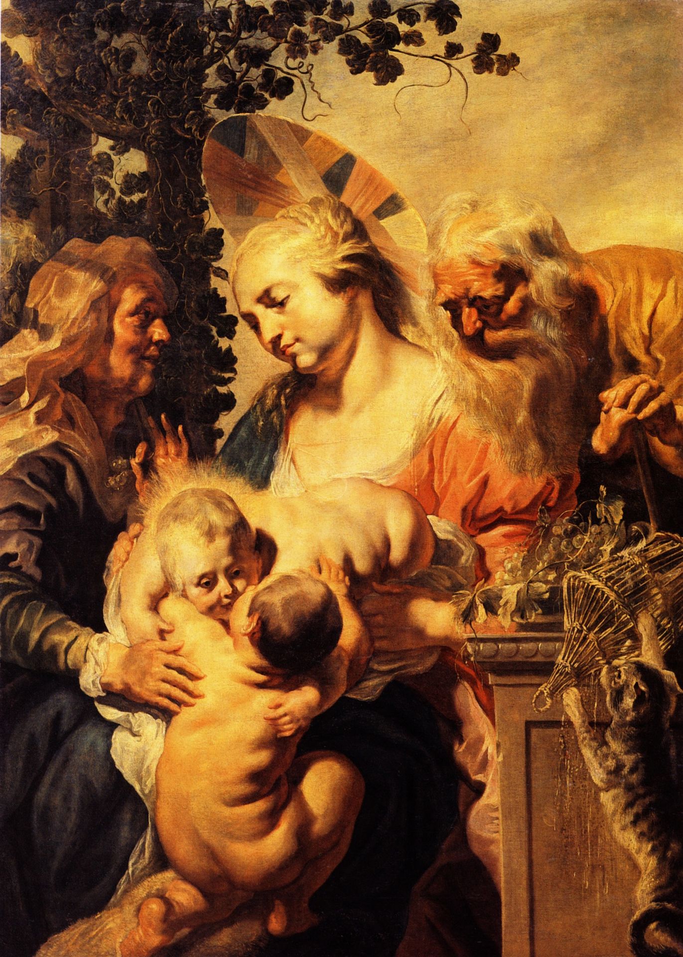 Holy Family with Elizabeth and Child John the Baptist by Jacob Jordaens