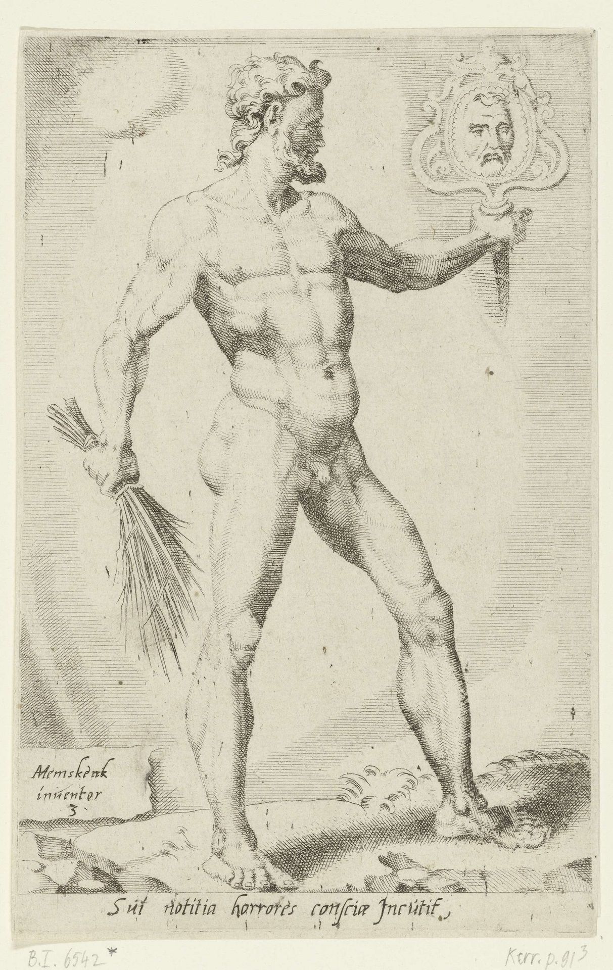 Zelfkennis inspireert het geweten met afschuw by Dirck Volckertsz Coornhert