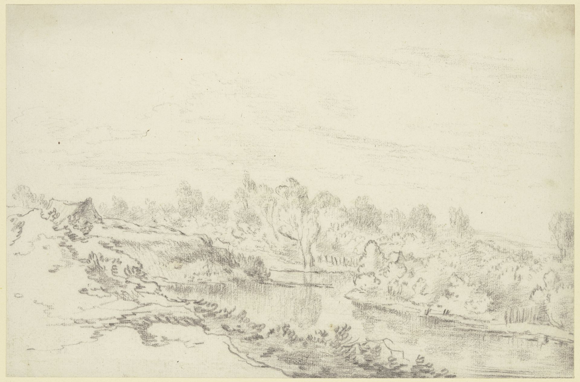 River landscape by Jacob van Ruisdael