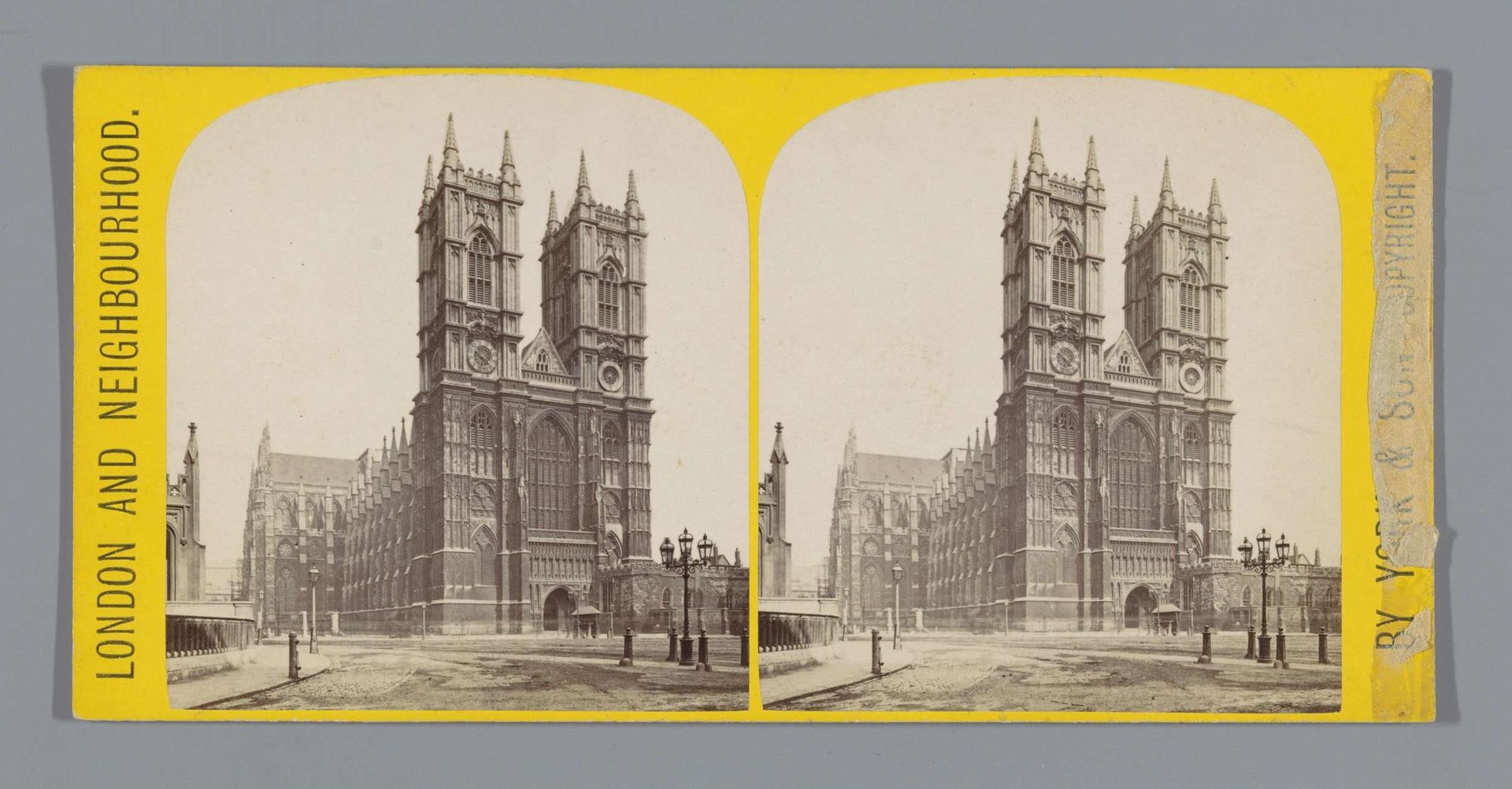 Gezicht op Westminster Abbey by York & Son